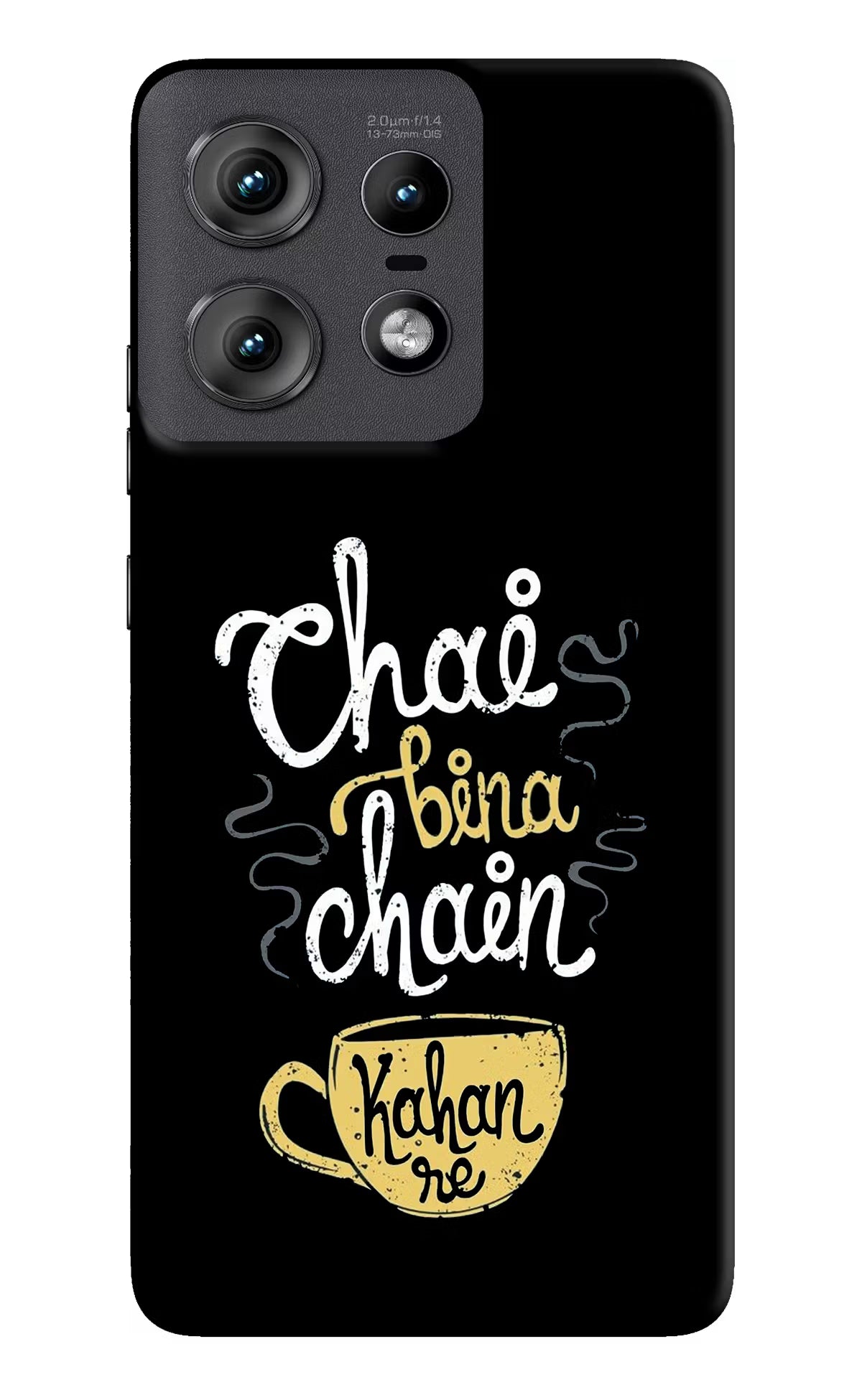 Chai Bina Chain Kaha Re Moto Edge 50 Pro 5G Hard Case Back Cover by Casekaro