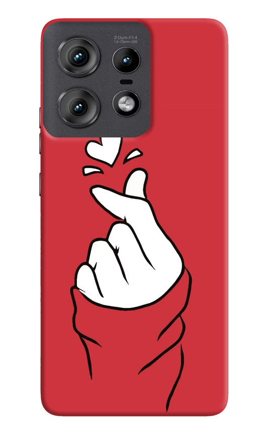 Korean Love Sign Moto Edge 50 Pro 5G Hard Case Back Cover by Casekaro