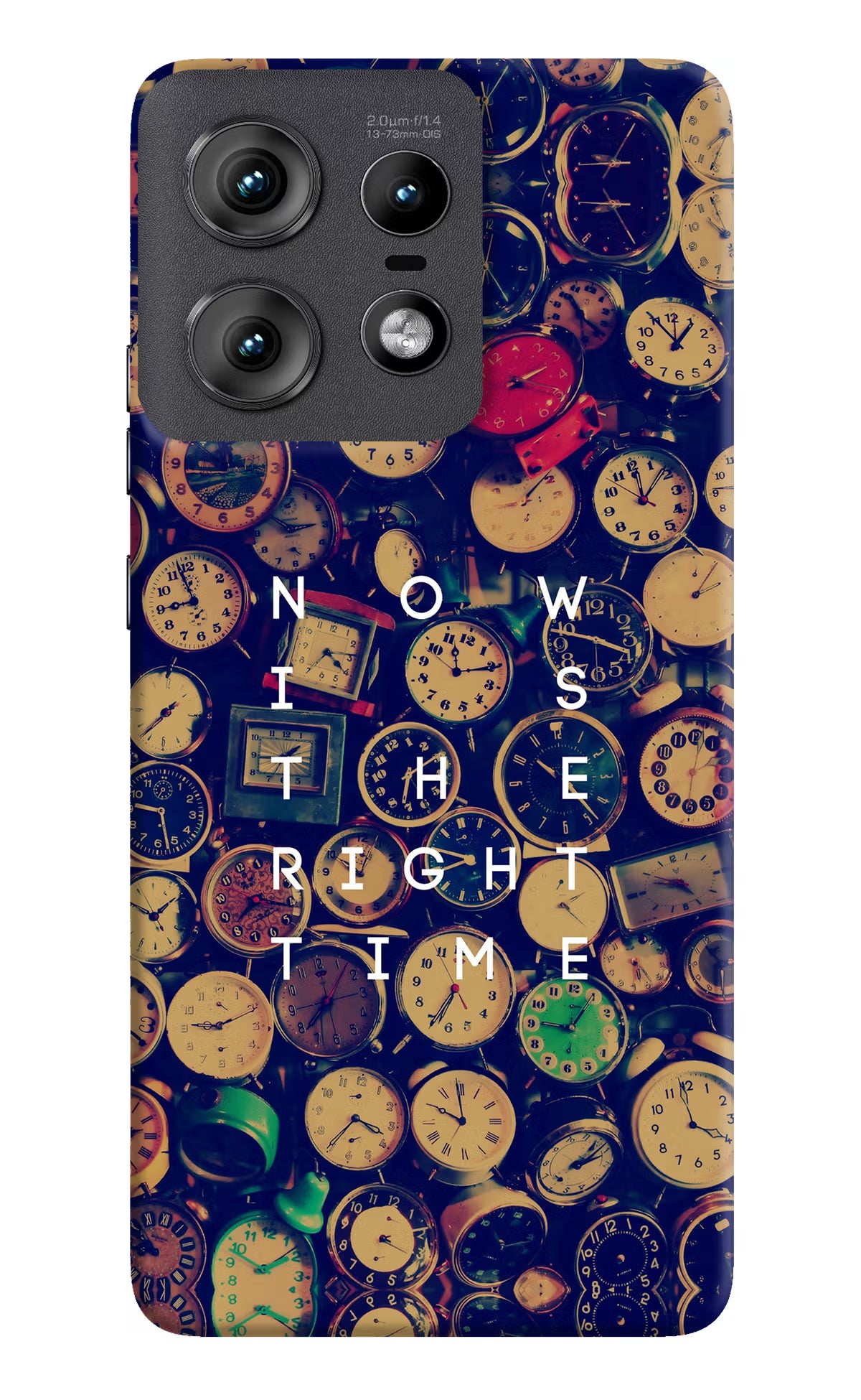 Now is the Right Time Quote Moto Edge 50 Pro 5G Hard Case Back Cover by Casekaro