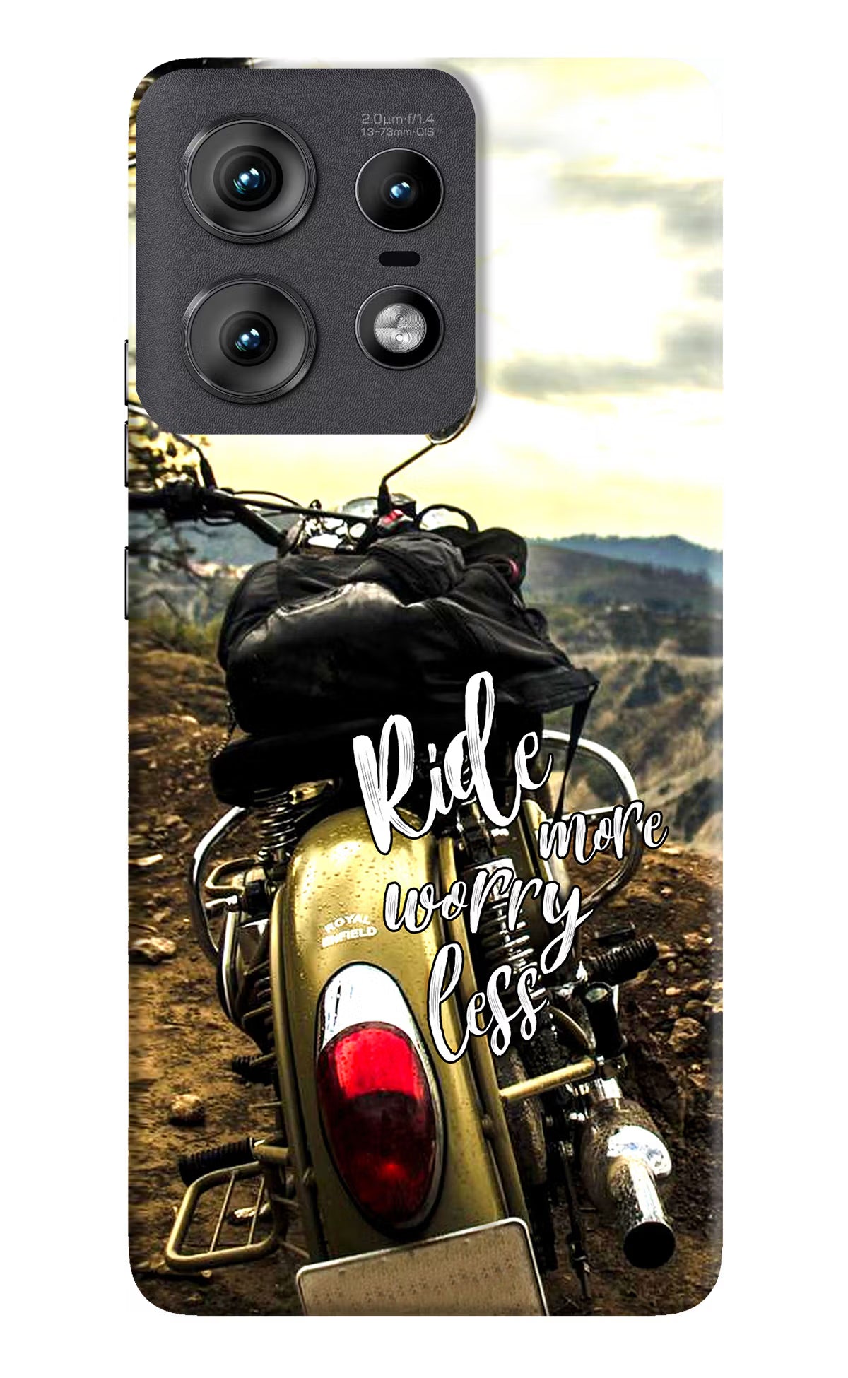 Ride More Worry Less Moto Edge 50 Pro 5G Hard Case Back Cover by Casekaro