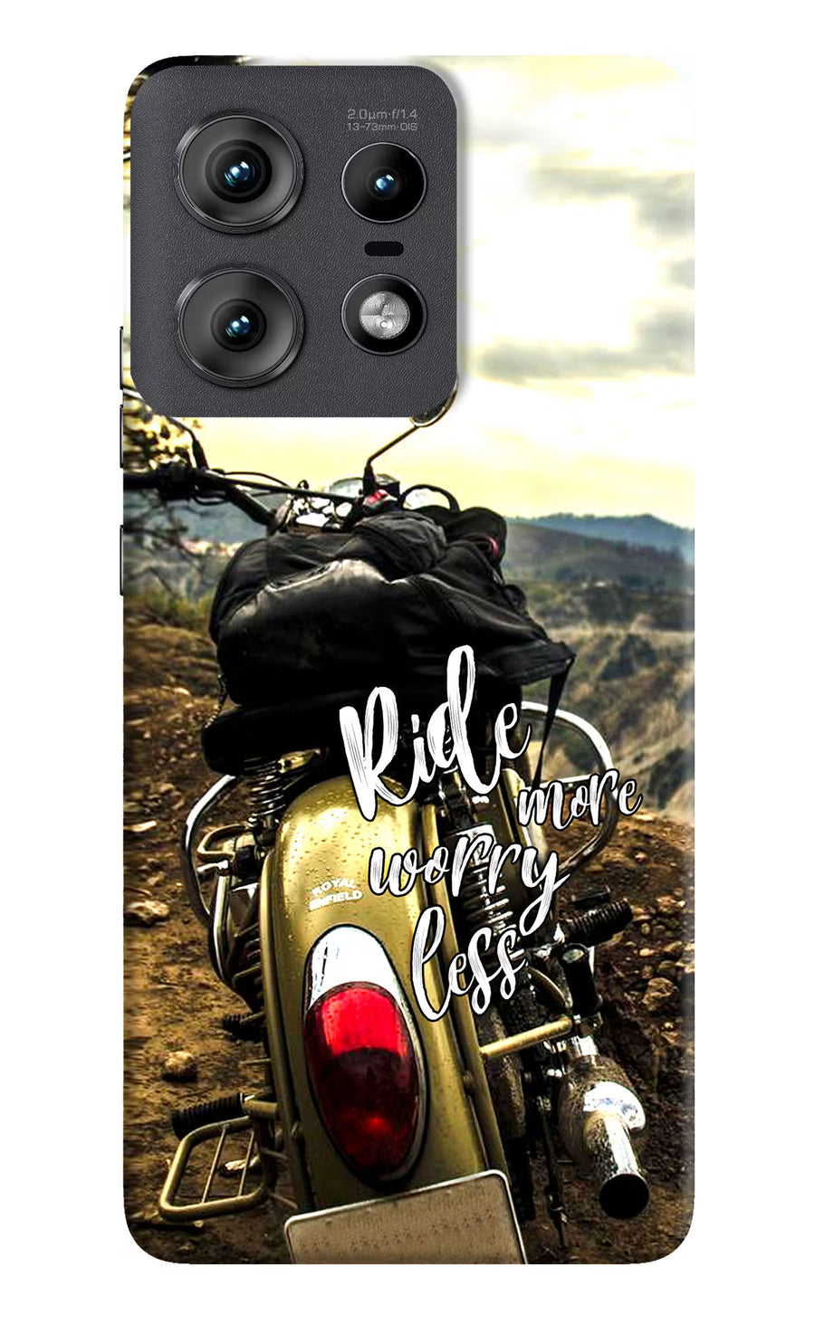 Ride More Worry Less Moto Edge 50 Pro 5G Back Cover, Hard case