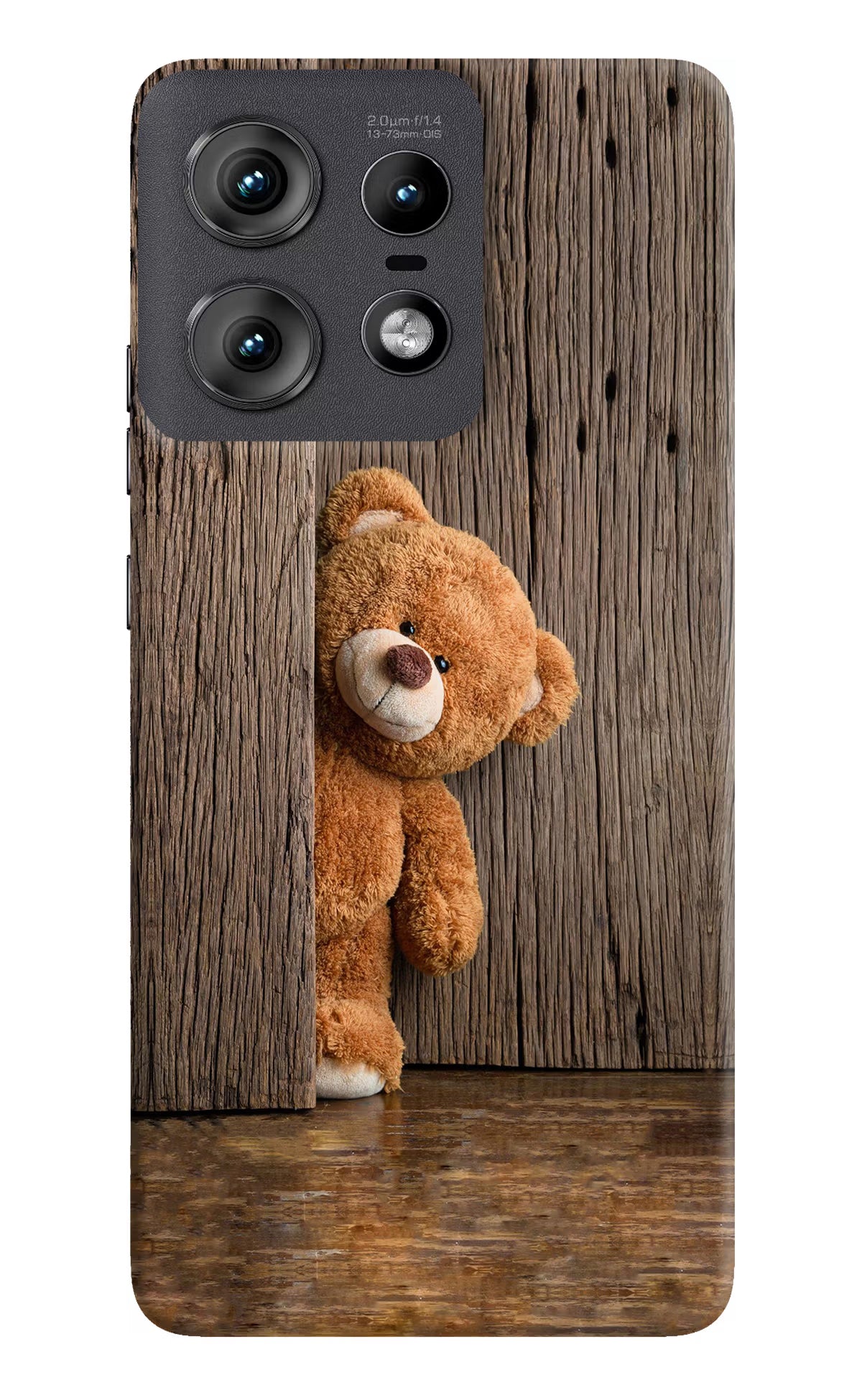 Teddy Wooden Moto Edge 50 Pro 5G Hard Case Back Cover by Casekaro