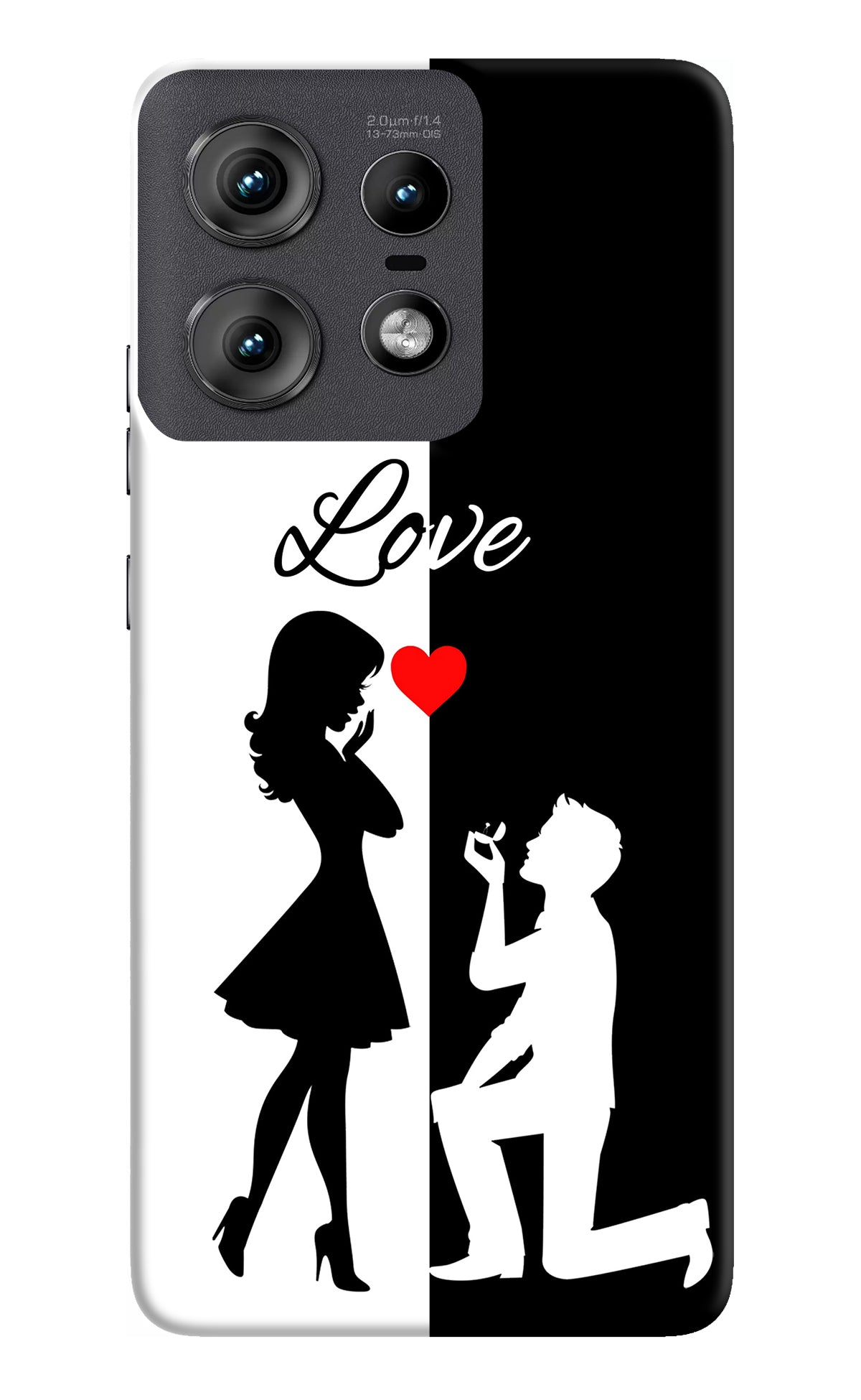 Love Propose Black And White Moto Edge 50 Pro 5G Back Cover