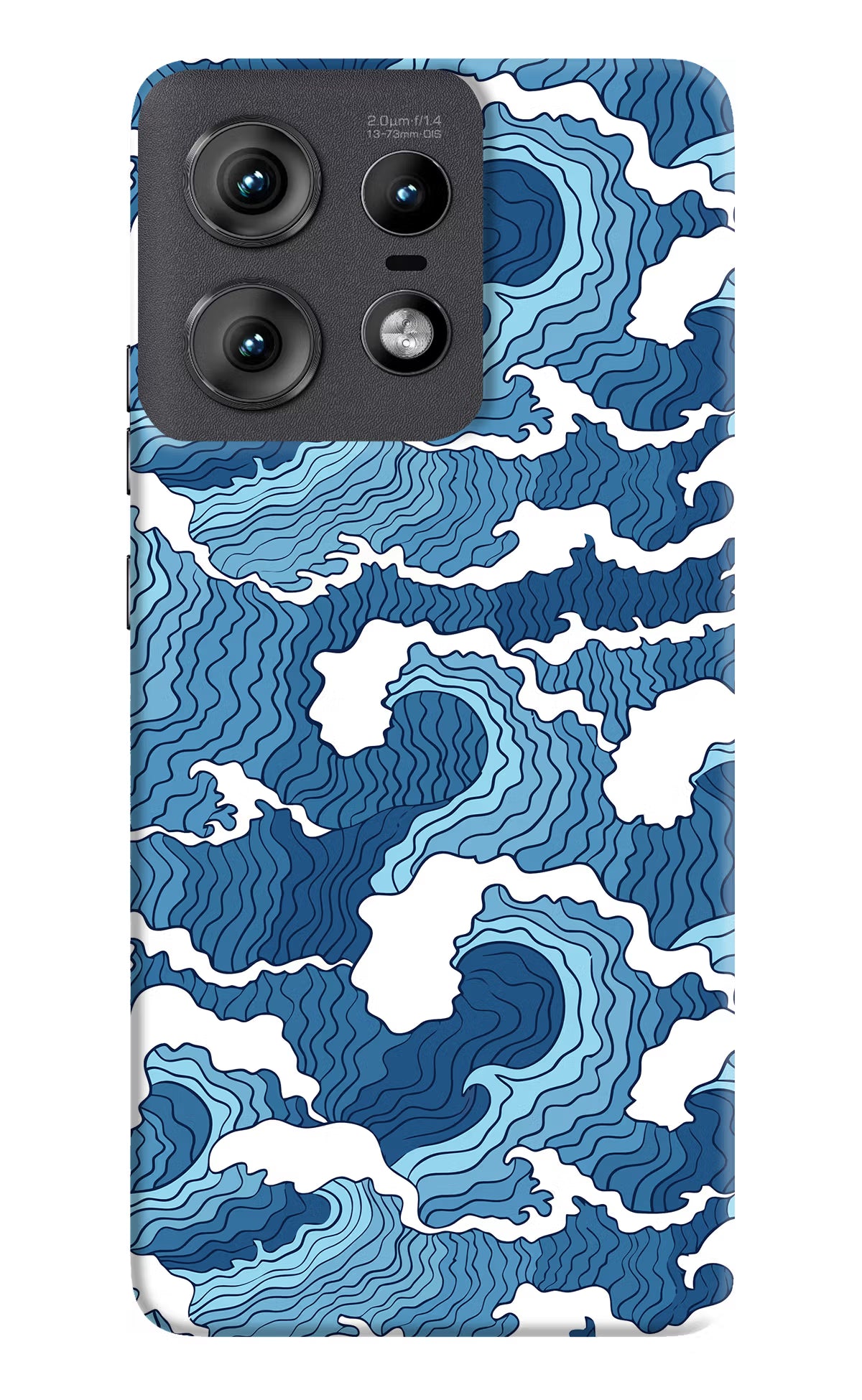 Blue Waves Moto Edge 50 Pro 5G Hard Case Back Cover by Casekaro