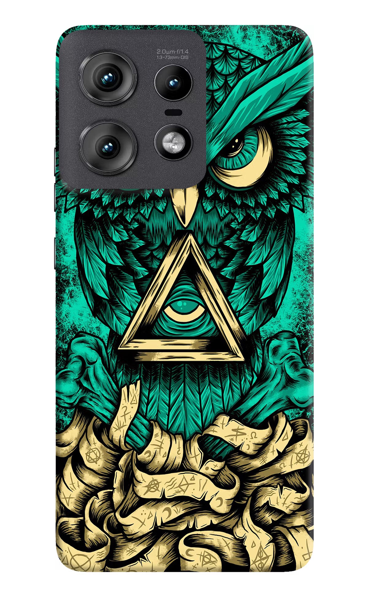 Green Owl Moto Edge 50 Pro 5G Hard Case Back Cover by Casekaro