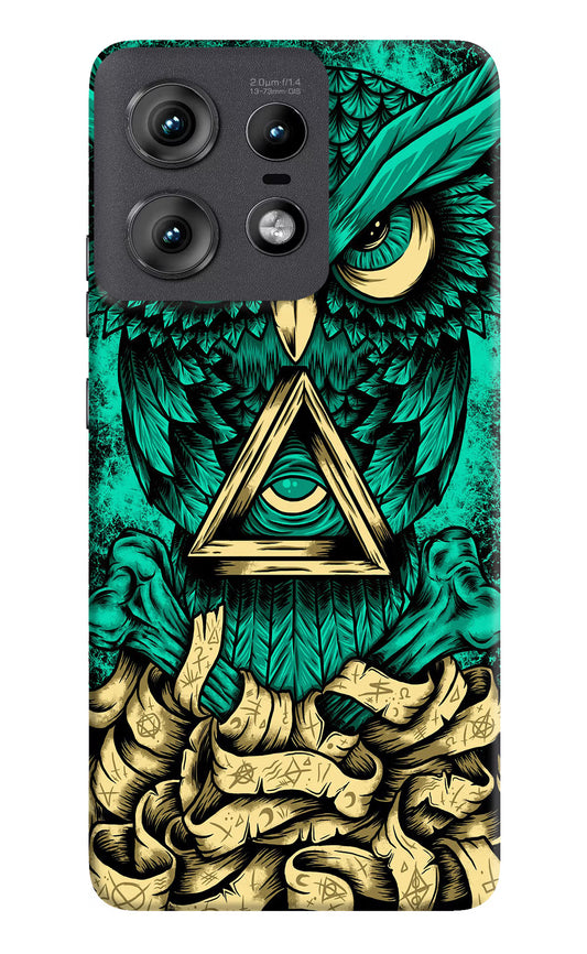 Green Owl Moto Edge 50 Pro 5G Hard Case Back Cover by Casekaro