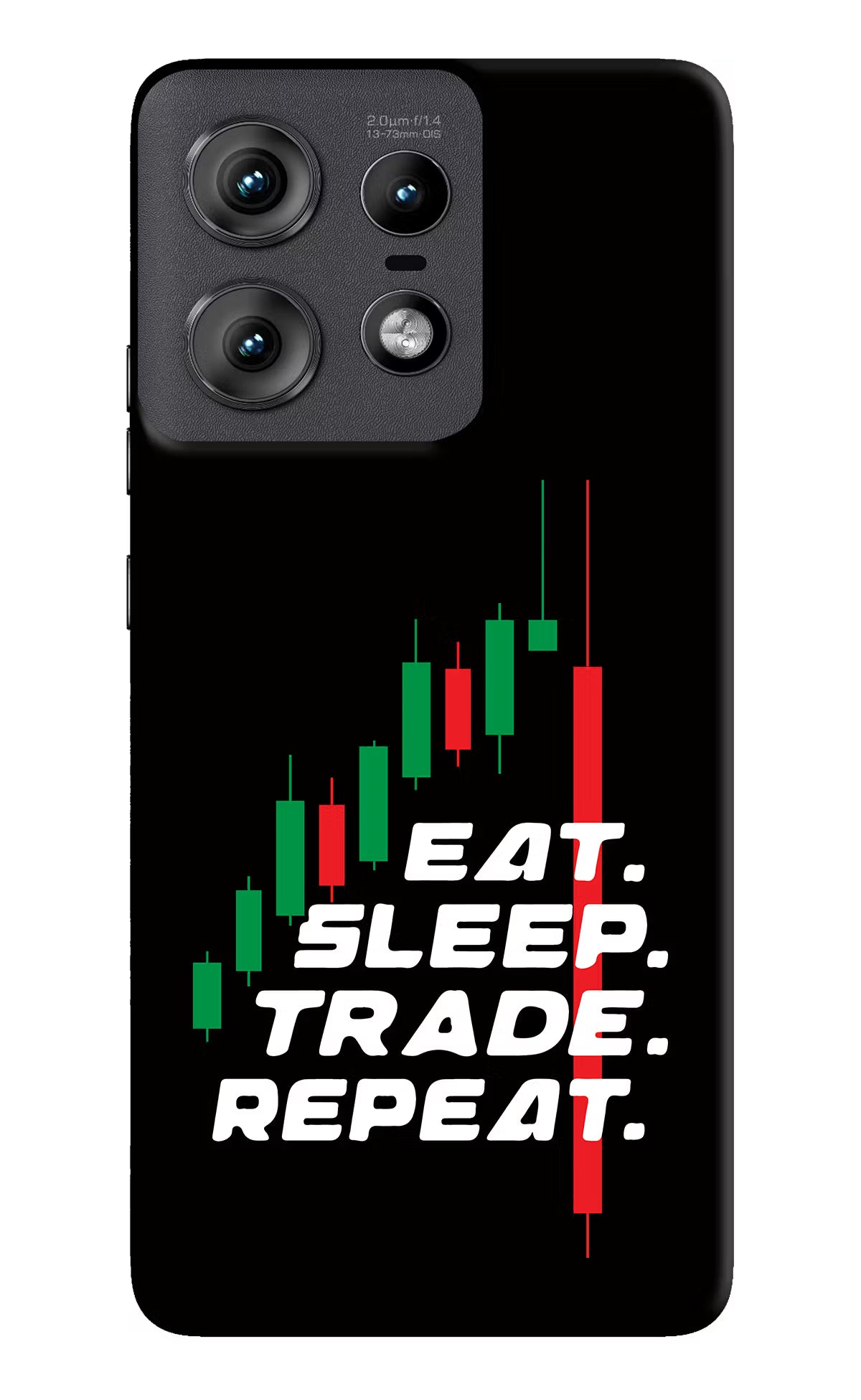 Eat Sleep Trade Repeat Moto Edge 50 Pro 5G Hard Case Back Cover by Casekaro