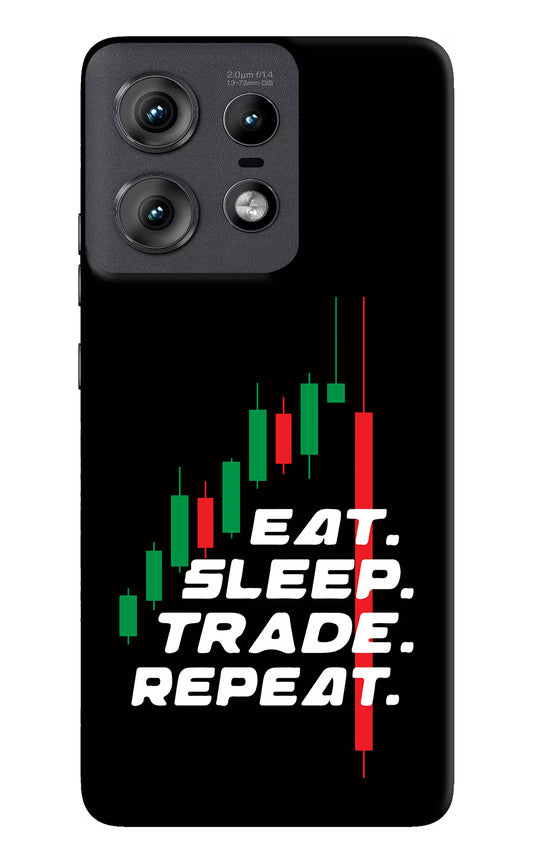 Eat Sleep Trade Repeat Moto Edge 50 Pro 5G Hard Case Back Cover by Casekaro