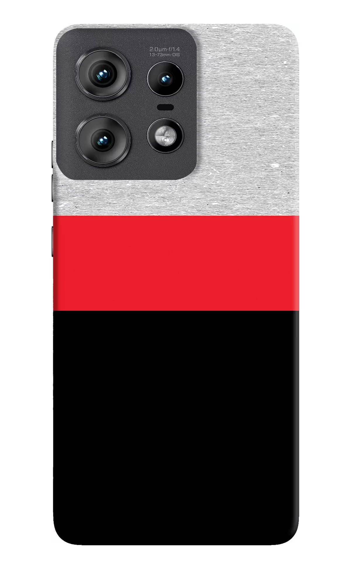 Tri Color Pattern Moto Edge 50 Pro 5G Hard Case Back Cover by Casekaro