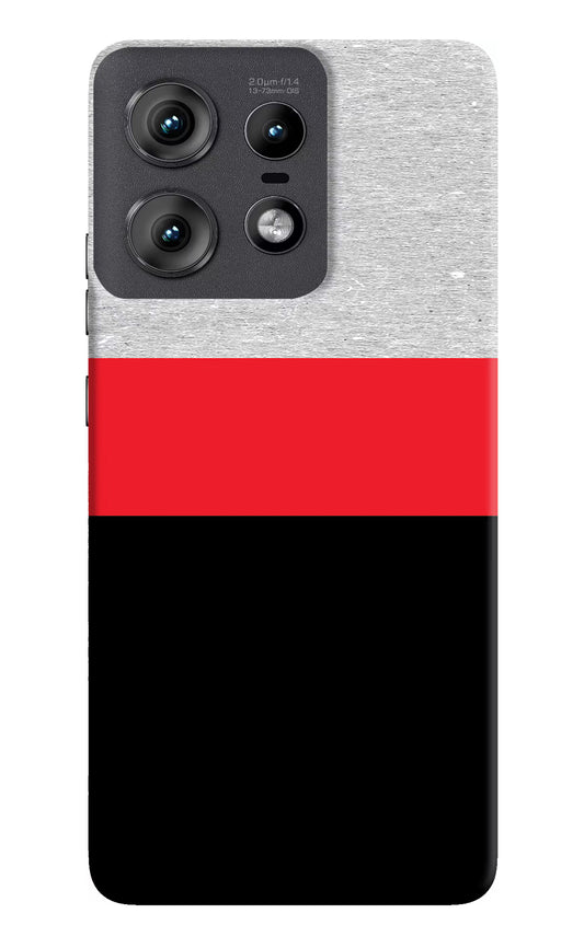 Tri Color Pattern Moto Edge 50 Pro 5G Hard Case Back Cover by Casekaro