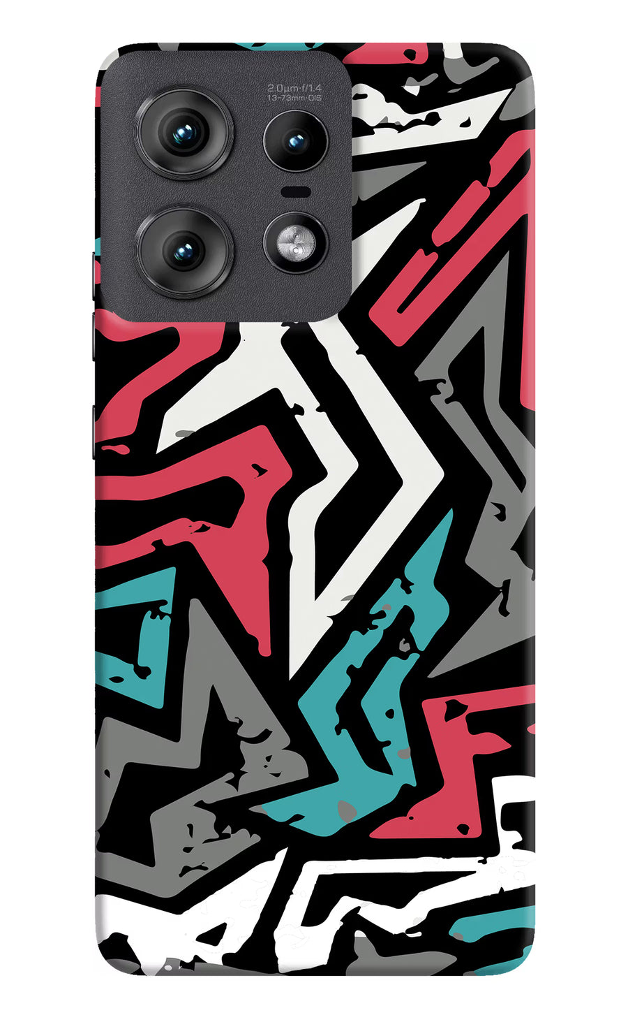 Geometric Graffiti Moto Edge 50 Pro 5G Back Cover, Hard case