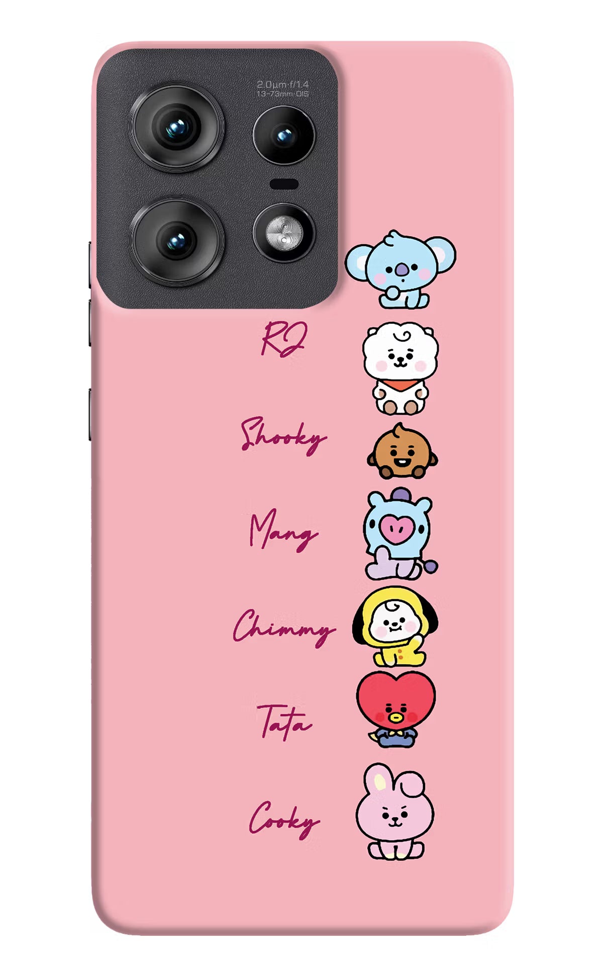 BTS names Moto Edge 50 Pro 5G Hard Case Back Cover by Casekaro