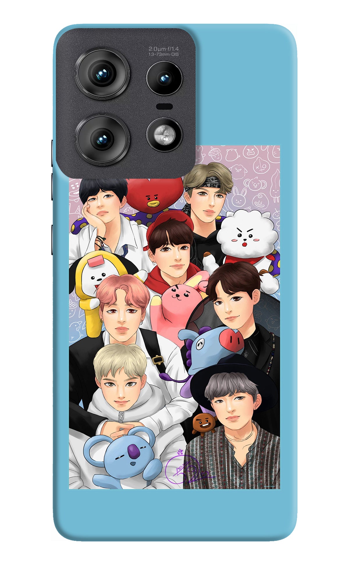 BTS with animals Moto Edge 50 Pro 5G Back Cover