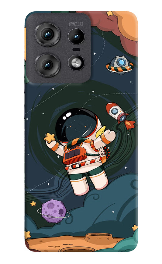 Cartoon Astronaut Moto Edge 50 Pro 5G Hard Case Back Cover by Casekaro