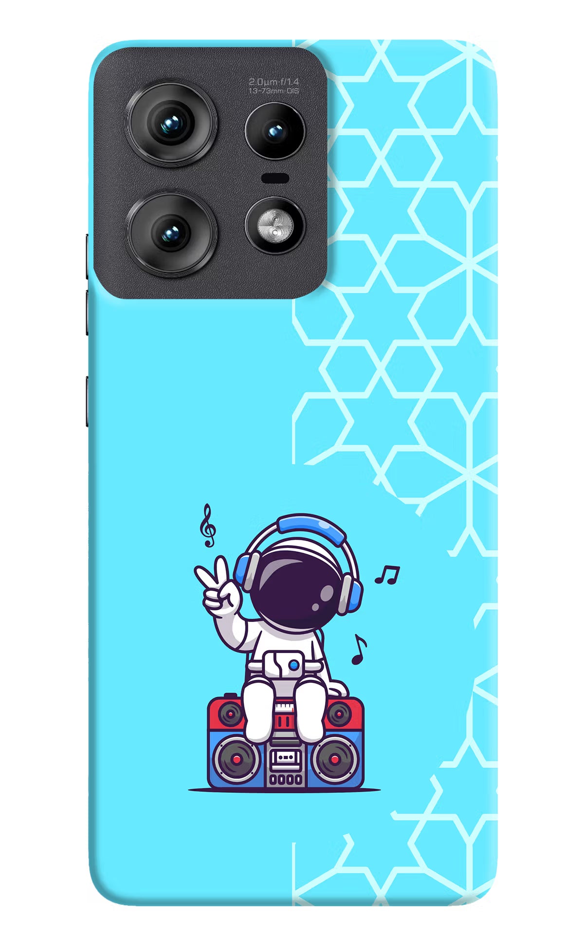 Cute Astronaut Chilling Moto Edge 50 Pro 5G Hard Case Back Cover by Casekaro