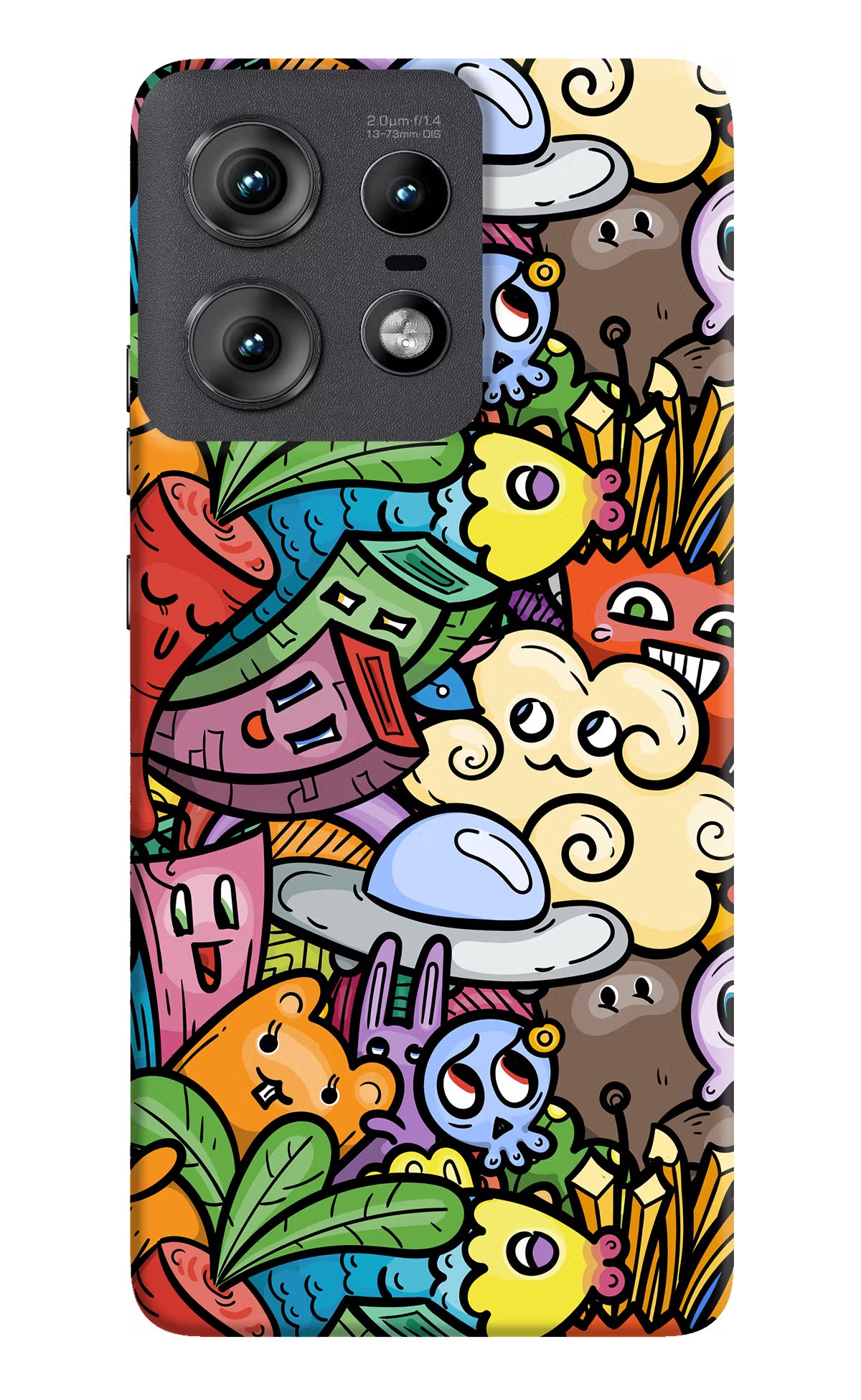 Veggie Doodle Moto Edge 50 Pro 5G Hard Case Back Cover by Casekaro