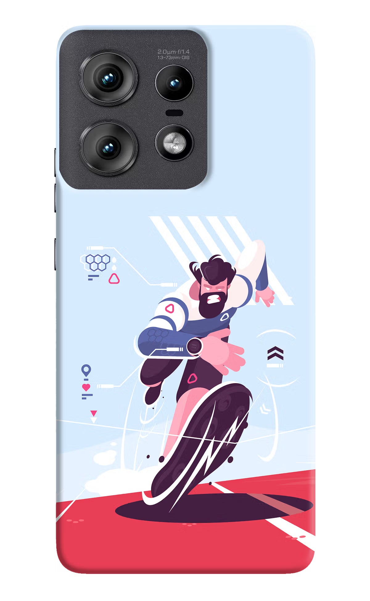 Run Pro Moto Edge 50 Pro 5G Hard Case Back Cover by Casekaro