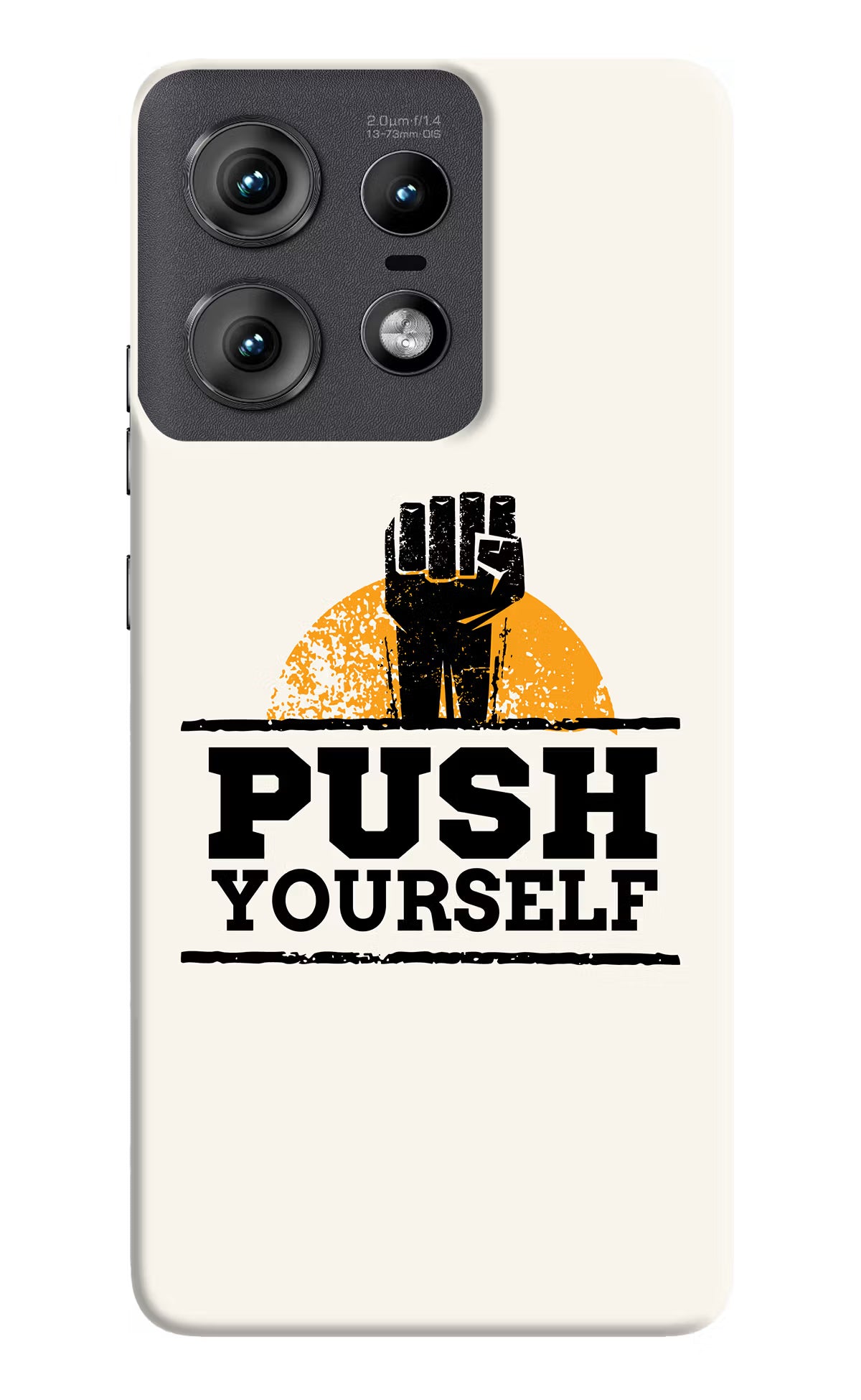 Push Yourself Moto Edge 50 Pro 5G Hard Case Back Cover by Casekaro