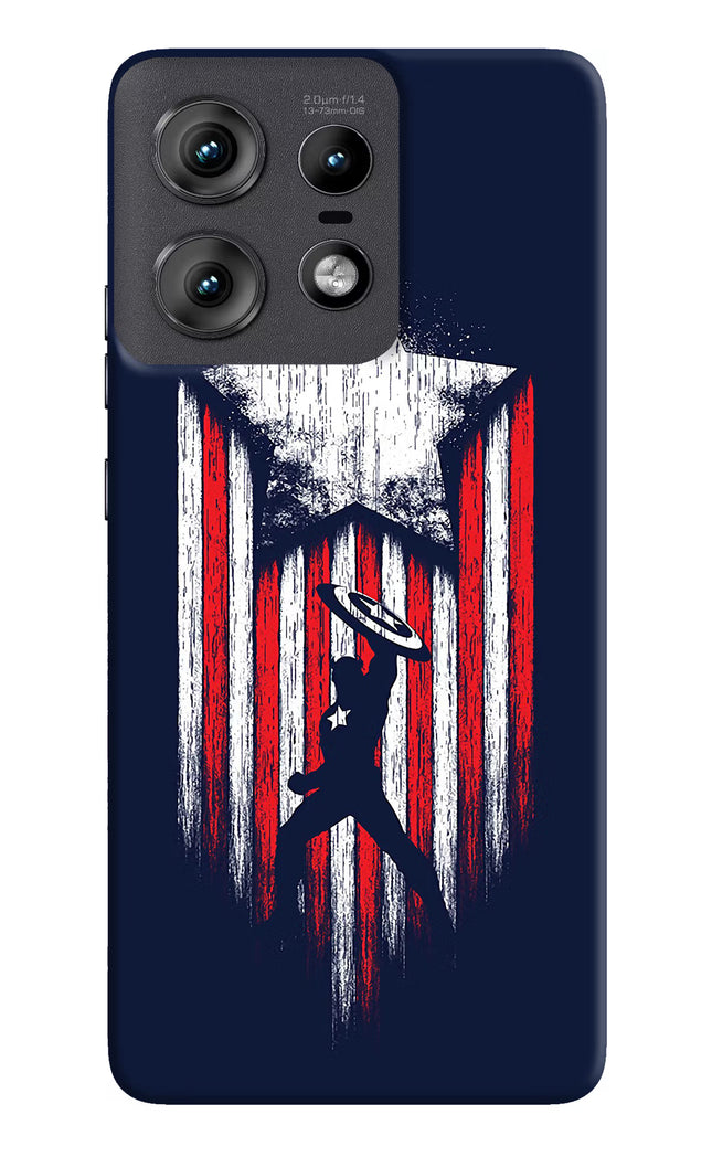 Captain America Marvel Art Moto Edge 50 Pro 5G Hard Case Back Cover by Casekaro