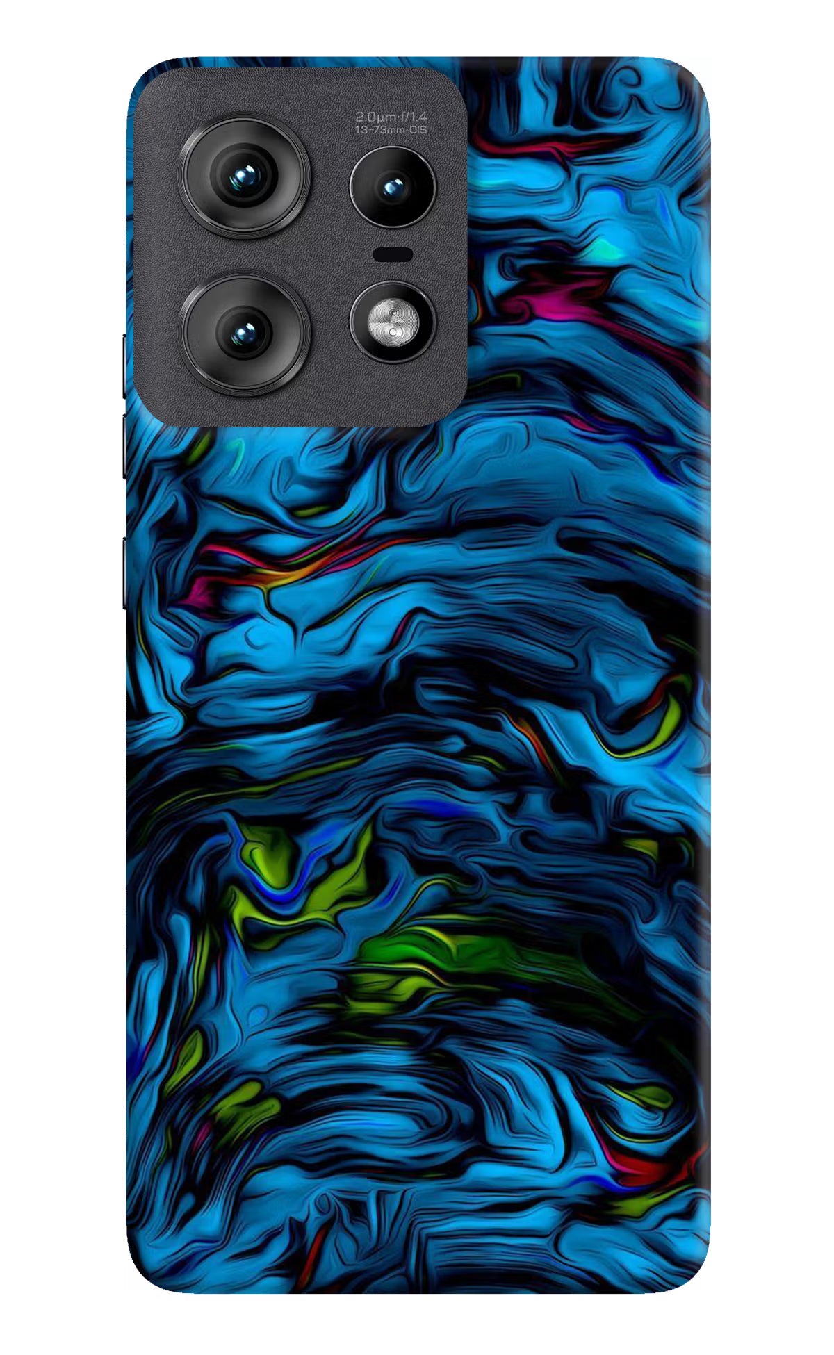 Dark Blue Abstract Moto Edge 50 Pro 5G Hard Case Back Cover by Casekaro