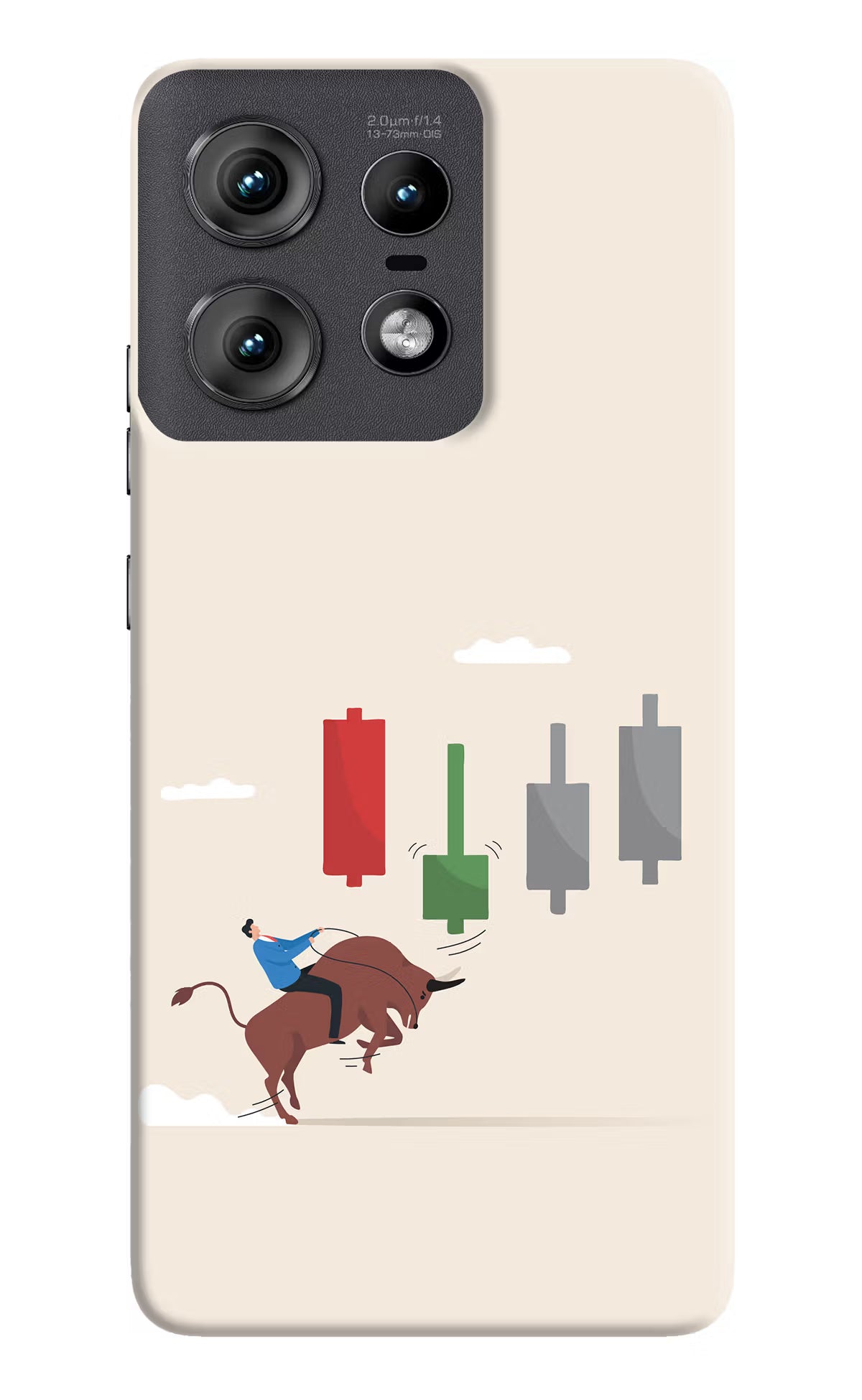 Bull Trading Momentum Moto Edge 50 Pro 5G Hard Case Back Cover by Casekaro