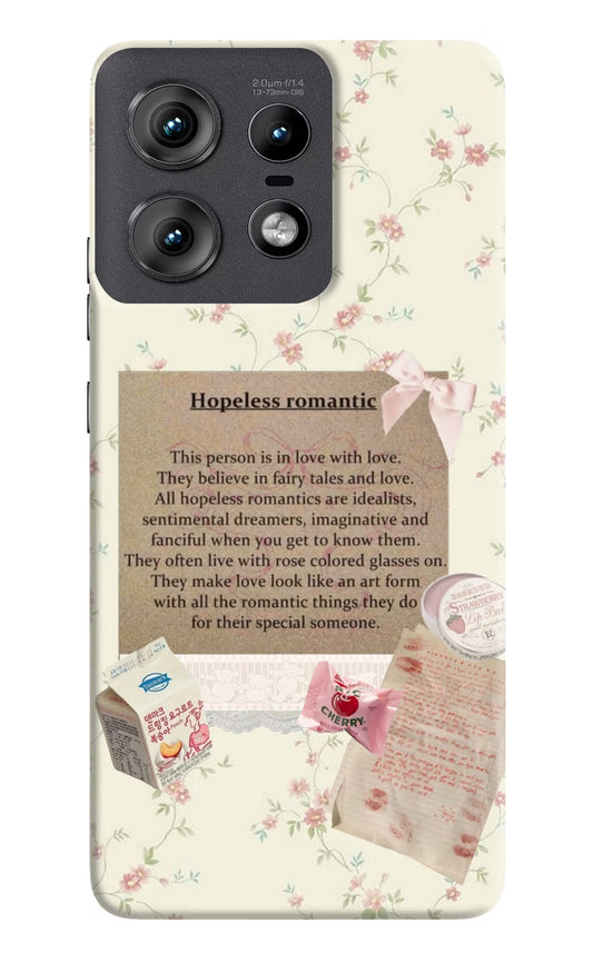 Hopeless Romantic Moto Edge 50 Pro 5G Hard Case Back Cover by Casekaro