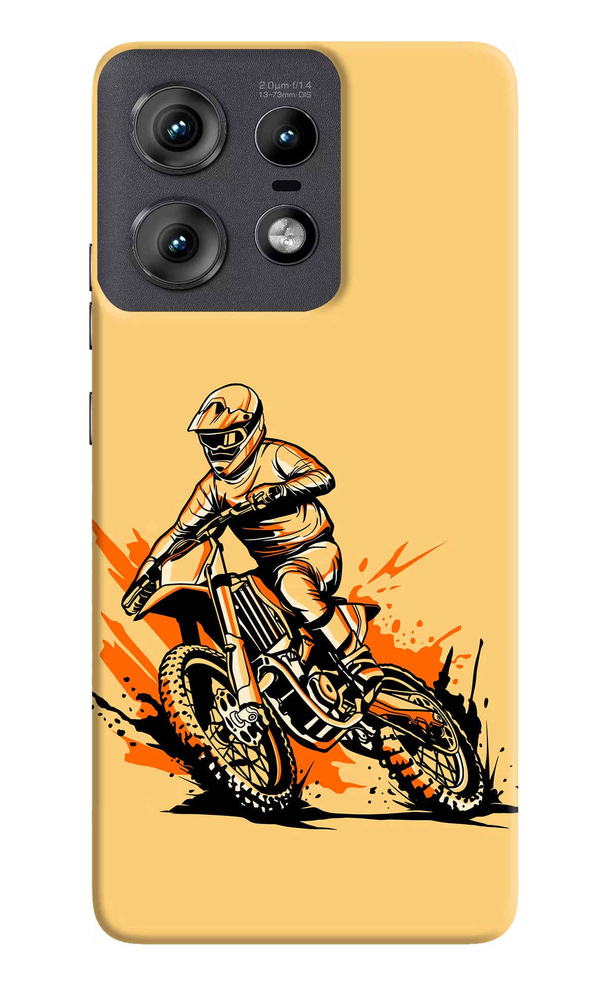 Off-Road Fury Moto Edge 50 Pro 5G Hard Case Back Cover by Casekaro
