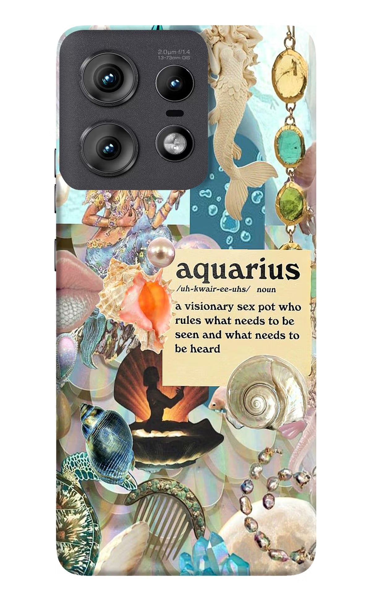 Aquarius Zodiac Moto Edge 50 Pro 5G Hard Case Back Cover by Casekaro