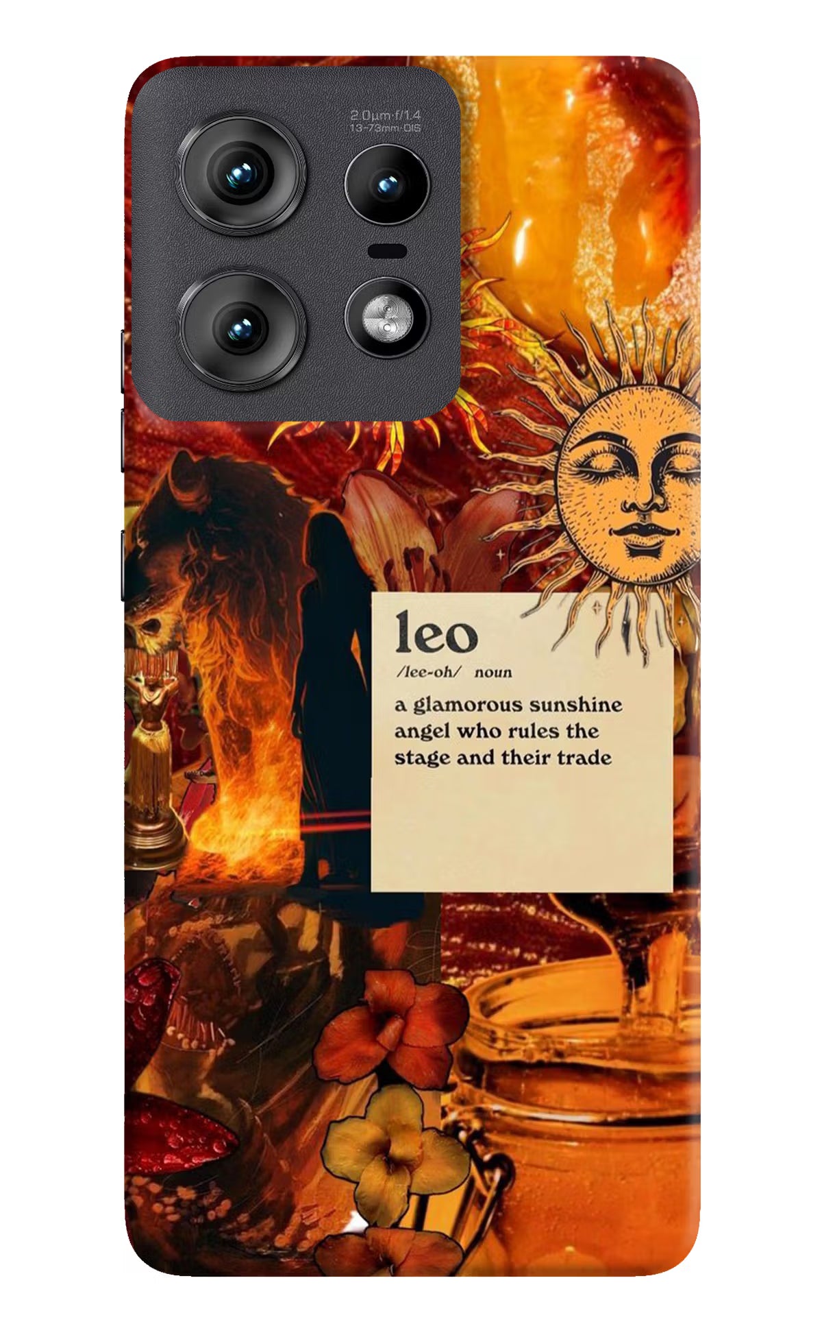 Leo Zodiac Moto Edge 50 Pro 5G Hard Case Back Cover by Casekaro