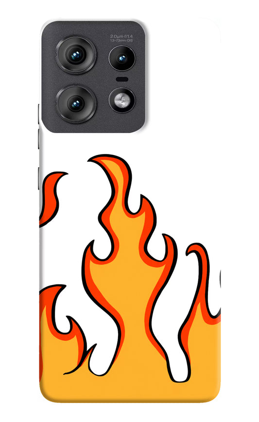 Fired Up – White Moto Edge 50 Pro 5G Hard Case Back Cover by Casekaro