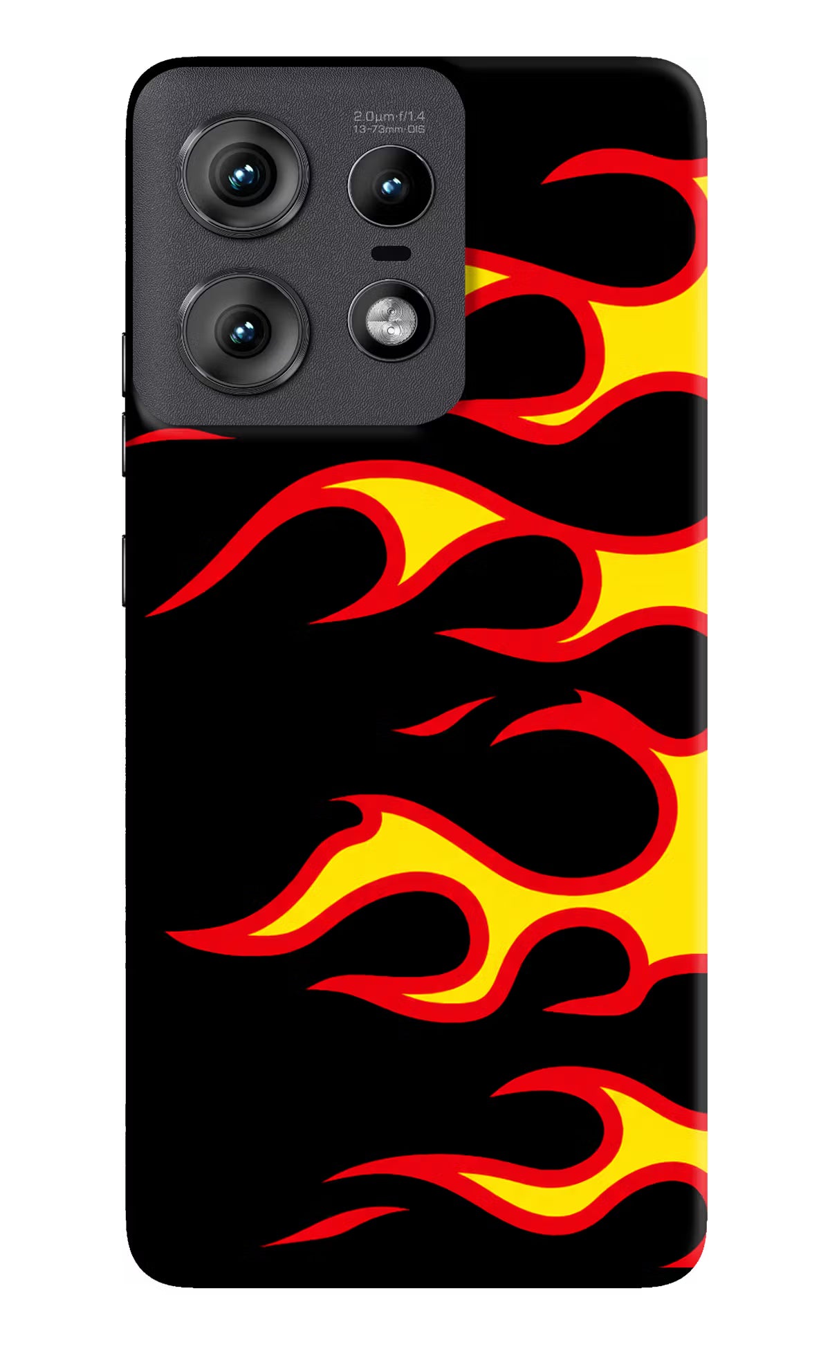 Side Sweep Flames Moto Edge 50 Pro 5G Hard Case Back Cover by Casekaro