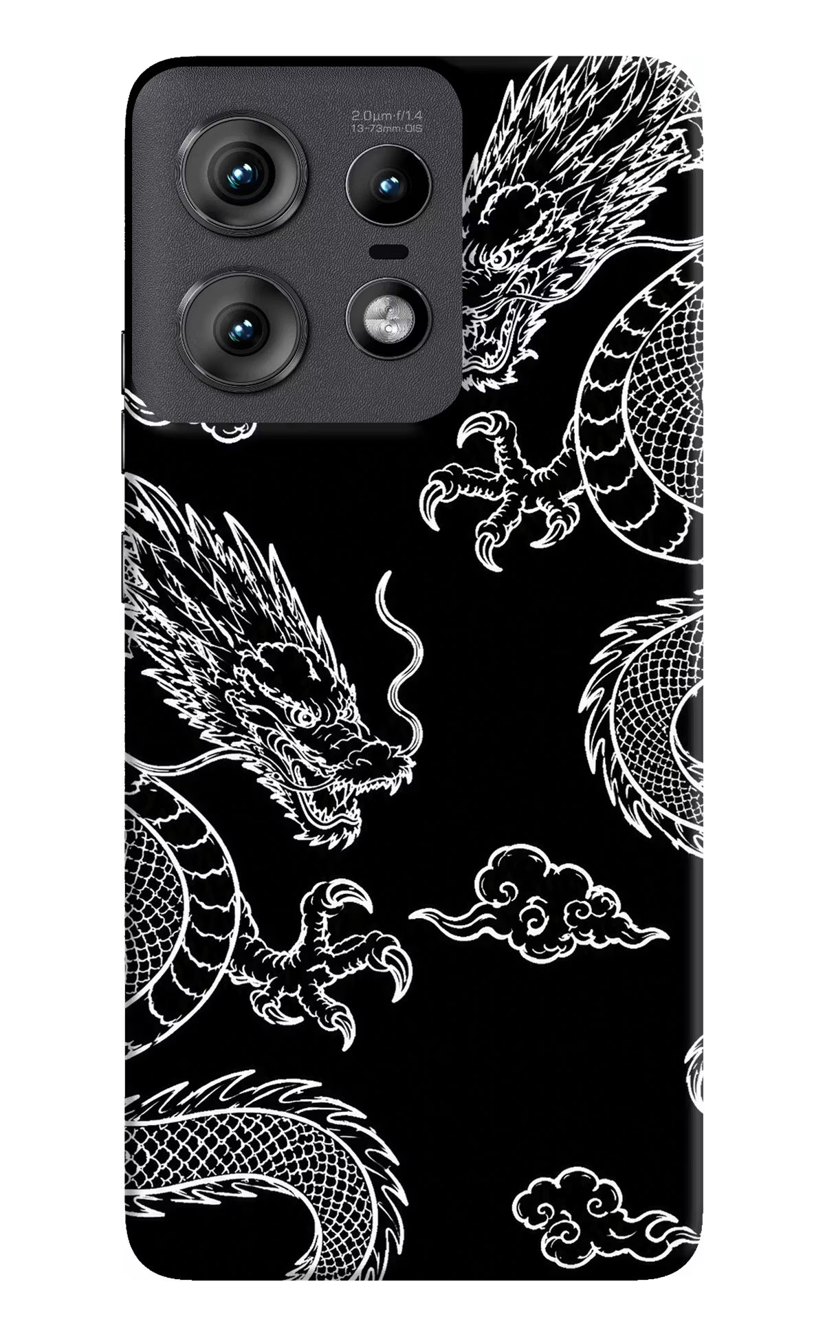 Twin Dragons Moto Edge 50 Pro 5G Hard Case Back Cover by Casekaro