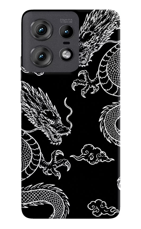 Twin Dragons Moto Edge 50 Pro 5G Hard Case Back Cover by Casekaro