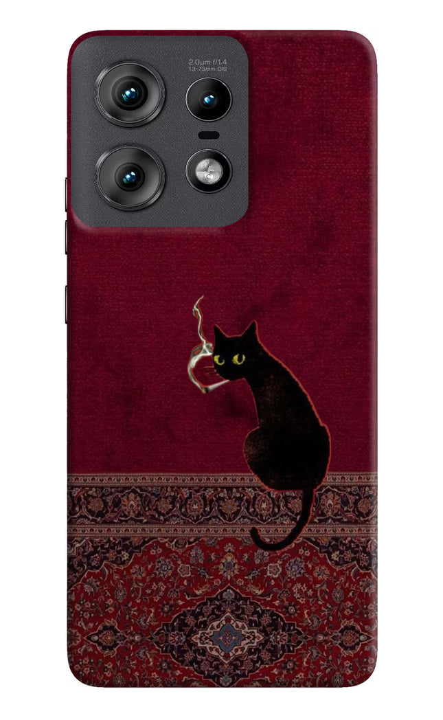 Midnight Cat Moto Edge 50 Pro 5G Hard Case Back Cover by Casekaro
