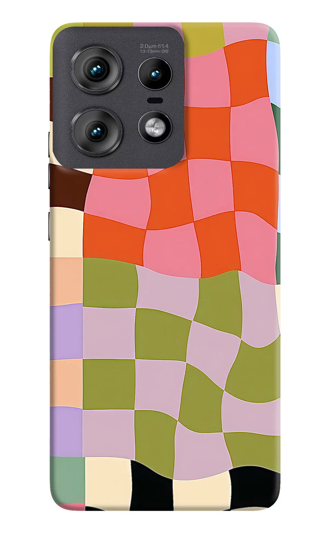 Wavy Grid Moto Edge 50 Pro 5G Hard Case Back Cover by Casekaro