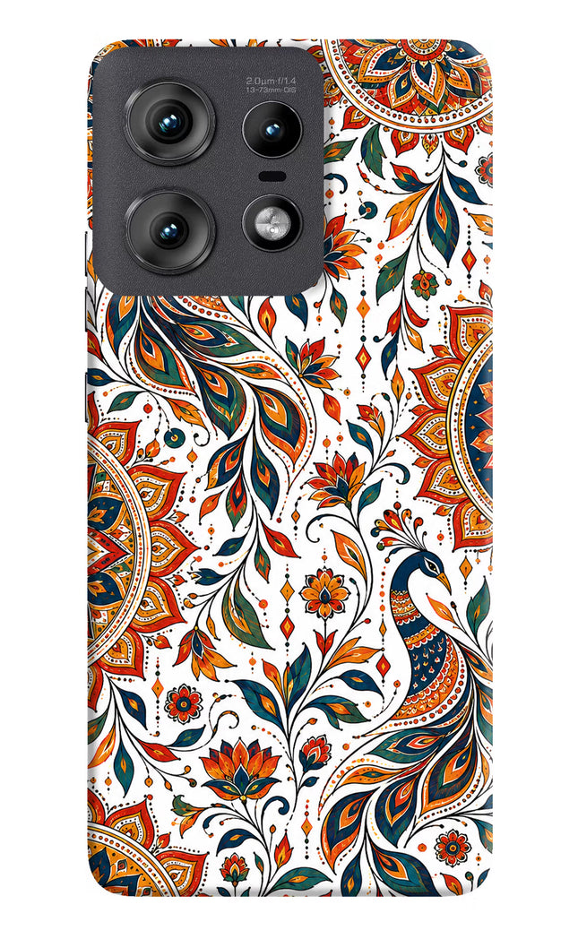 White Mayura Moto Edge 50 Pro 5G Hard Case Back Cover by Casekaro