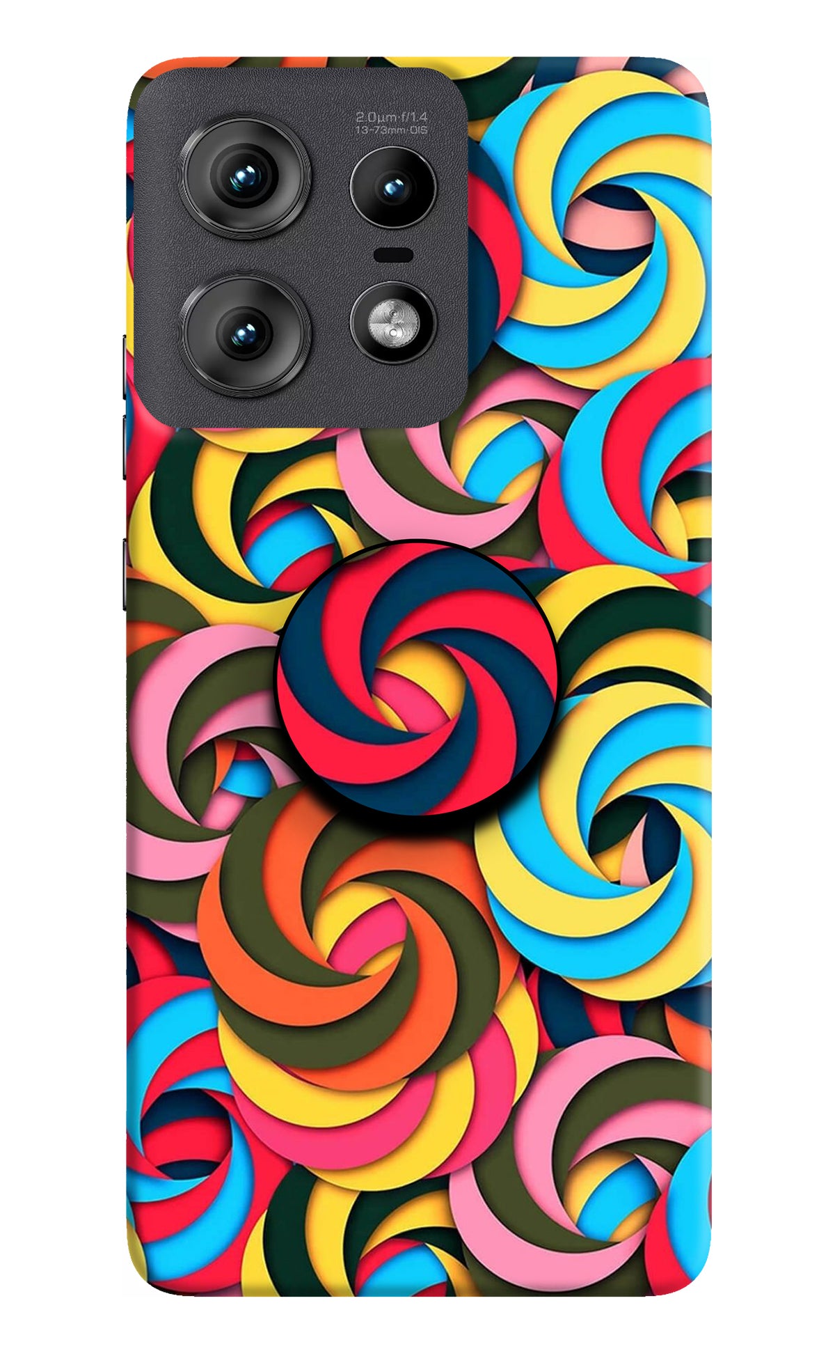 Spiral Pattern Moto Edge 50 Pro 5G Pop Case