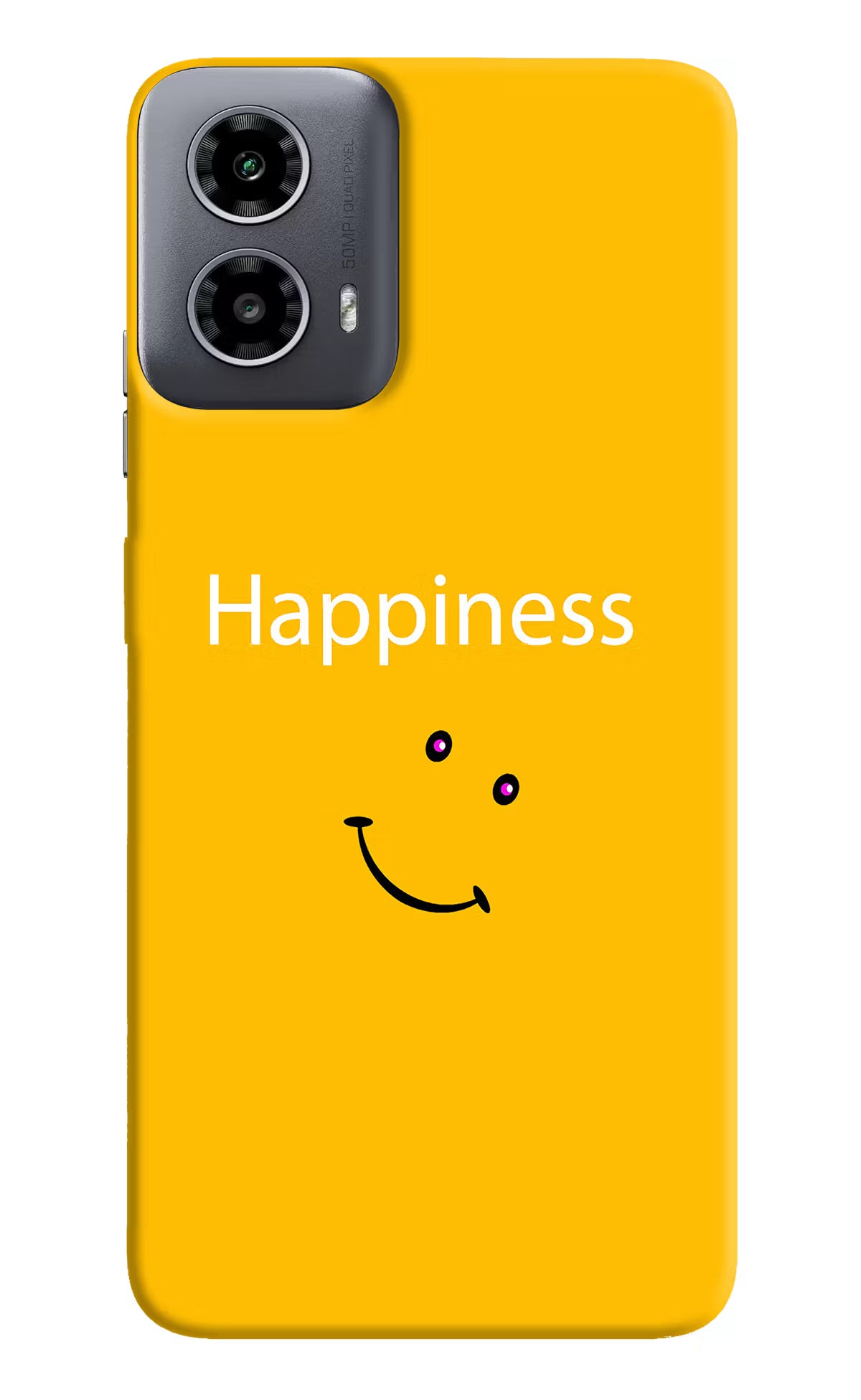 Happiness With Smiley Moto G34 5G Hard Case Back Cover by Casekaro