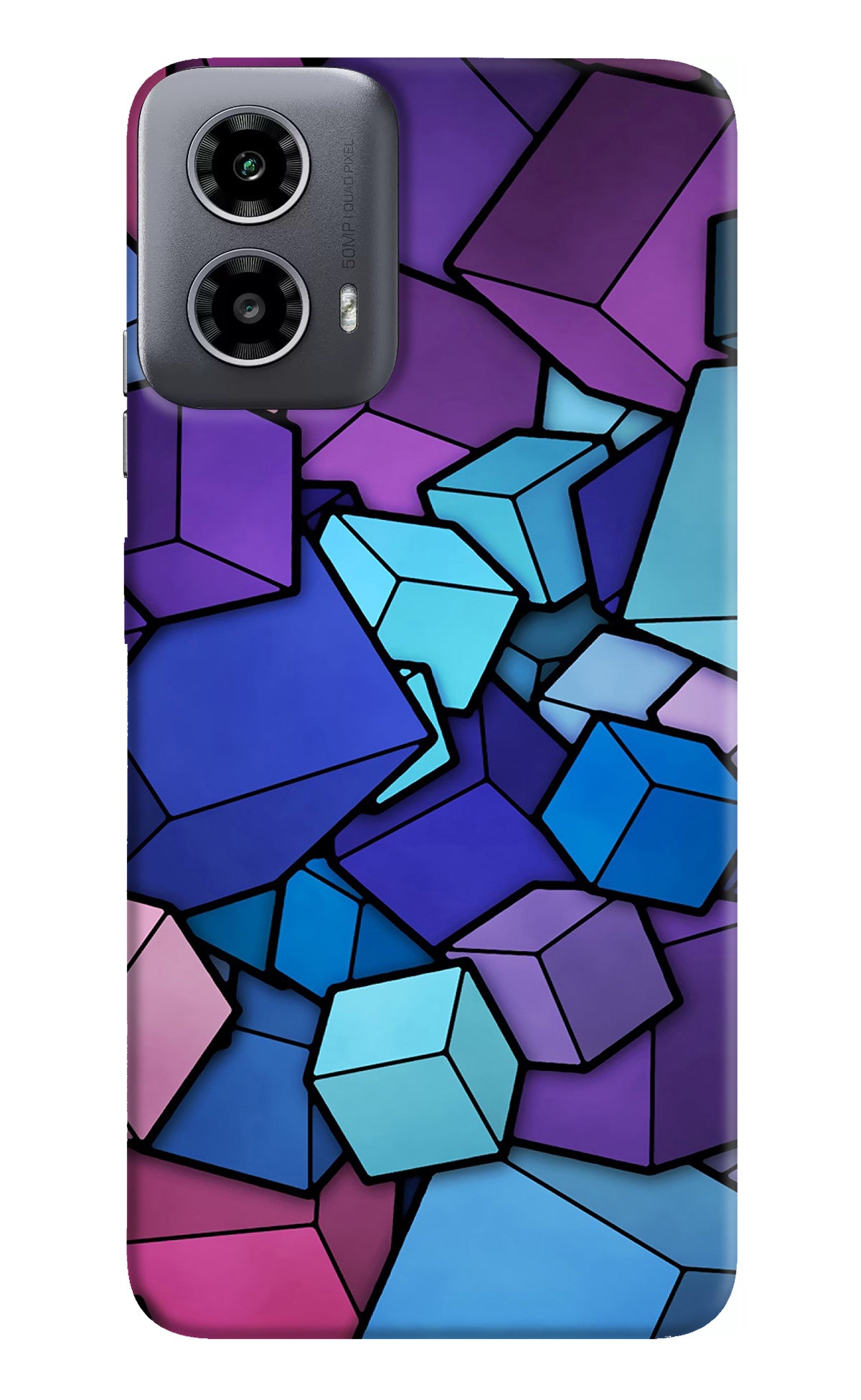 Cubic Abstract Moto G34 5G Back Cover