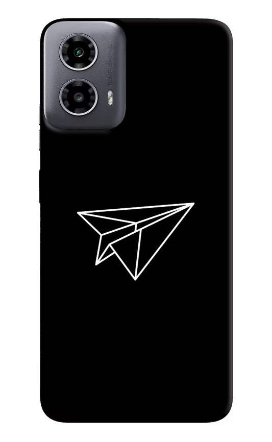 Paper Plane White Moto G34 5G Hard Case Back Cover by Casekaro