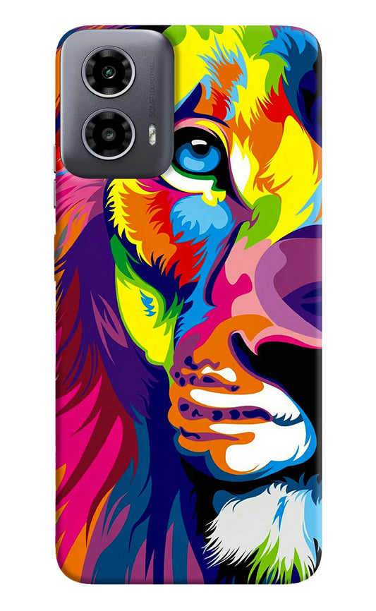 Lion Half Face Moto G34 5G Back Cover