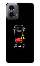 Coffee Moto G34 5G Hard Case Back Cover by Casekaro