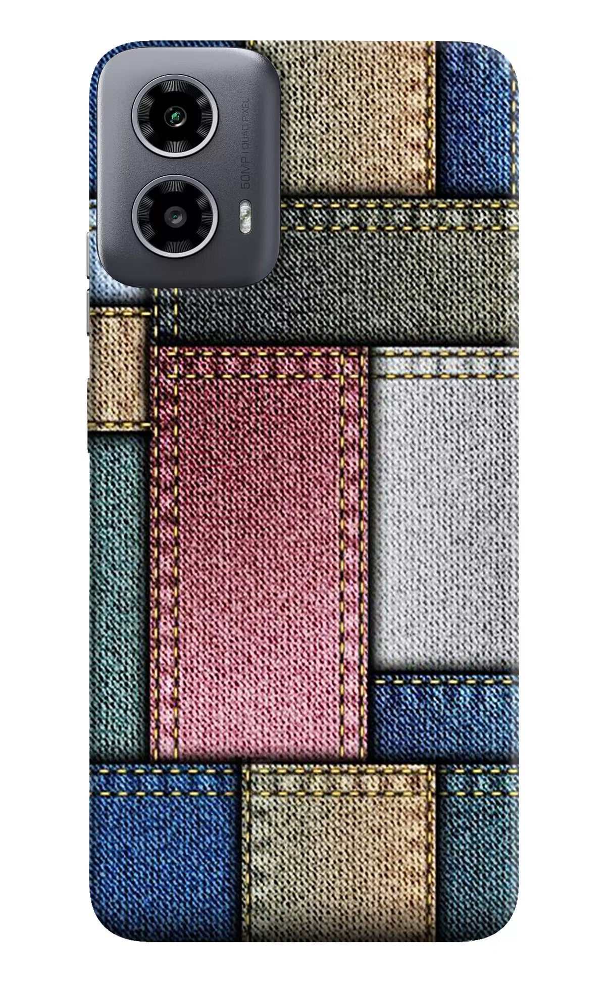 Multicolor Jeans Moto G34 5G Hard Case Back Cover by Casekaro