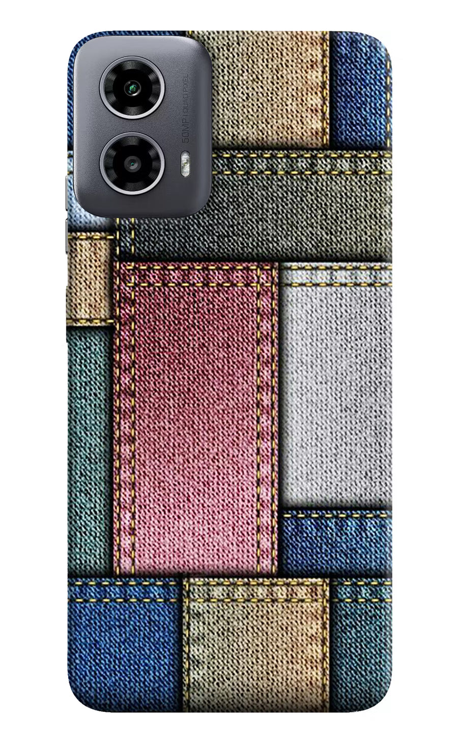 Multicolor Jeans Moto G34 5G Back Cover, Hard case