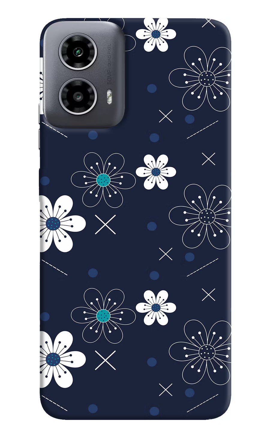 Flowers Moto G34 5G Back Cover, Hard case