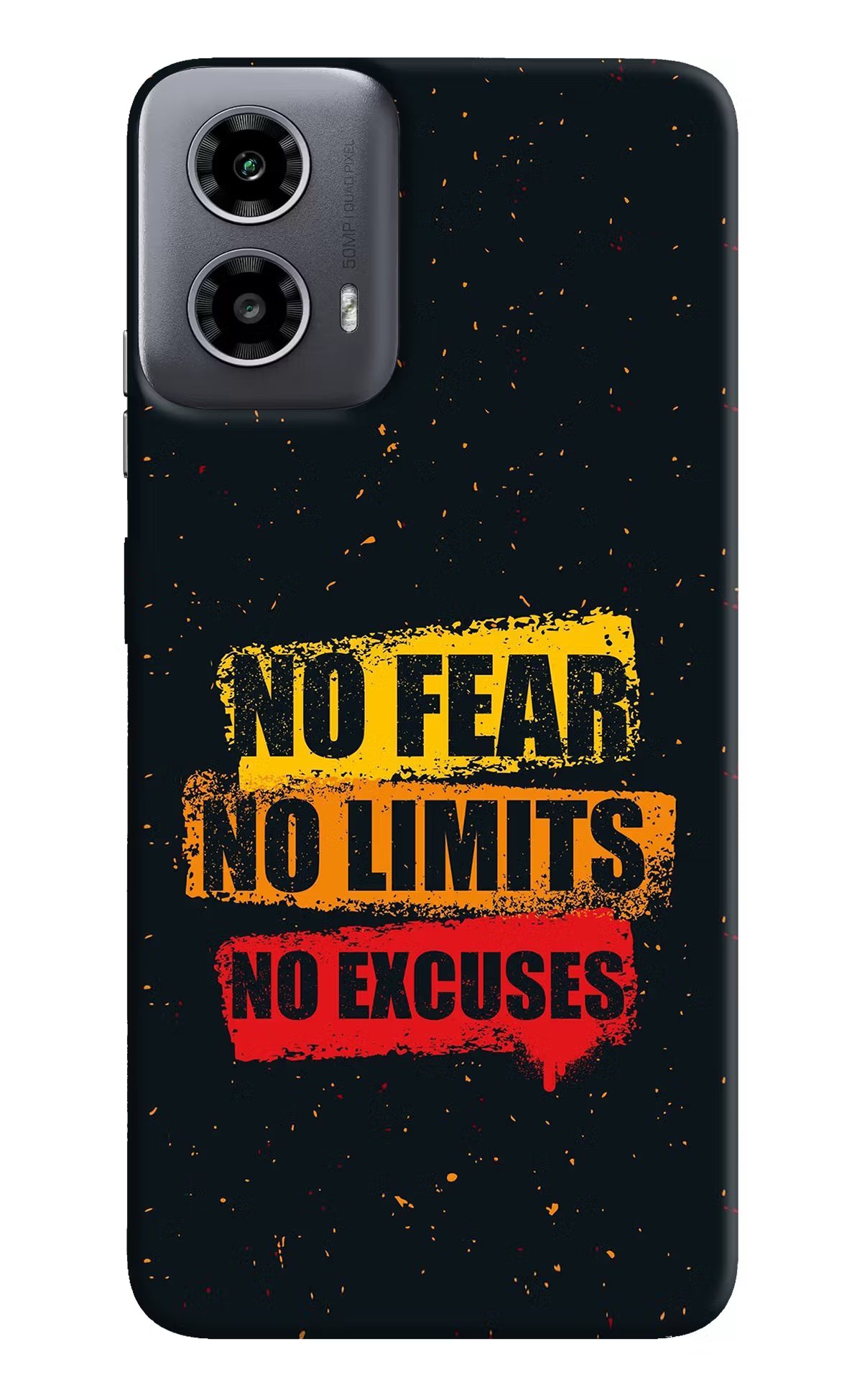 No Fear No Limits No Excuse Moto G34 5G Hard Case Back Cover by Casekaro