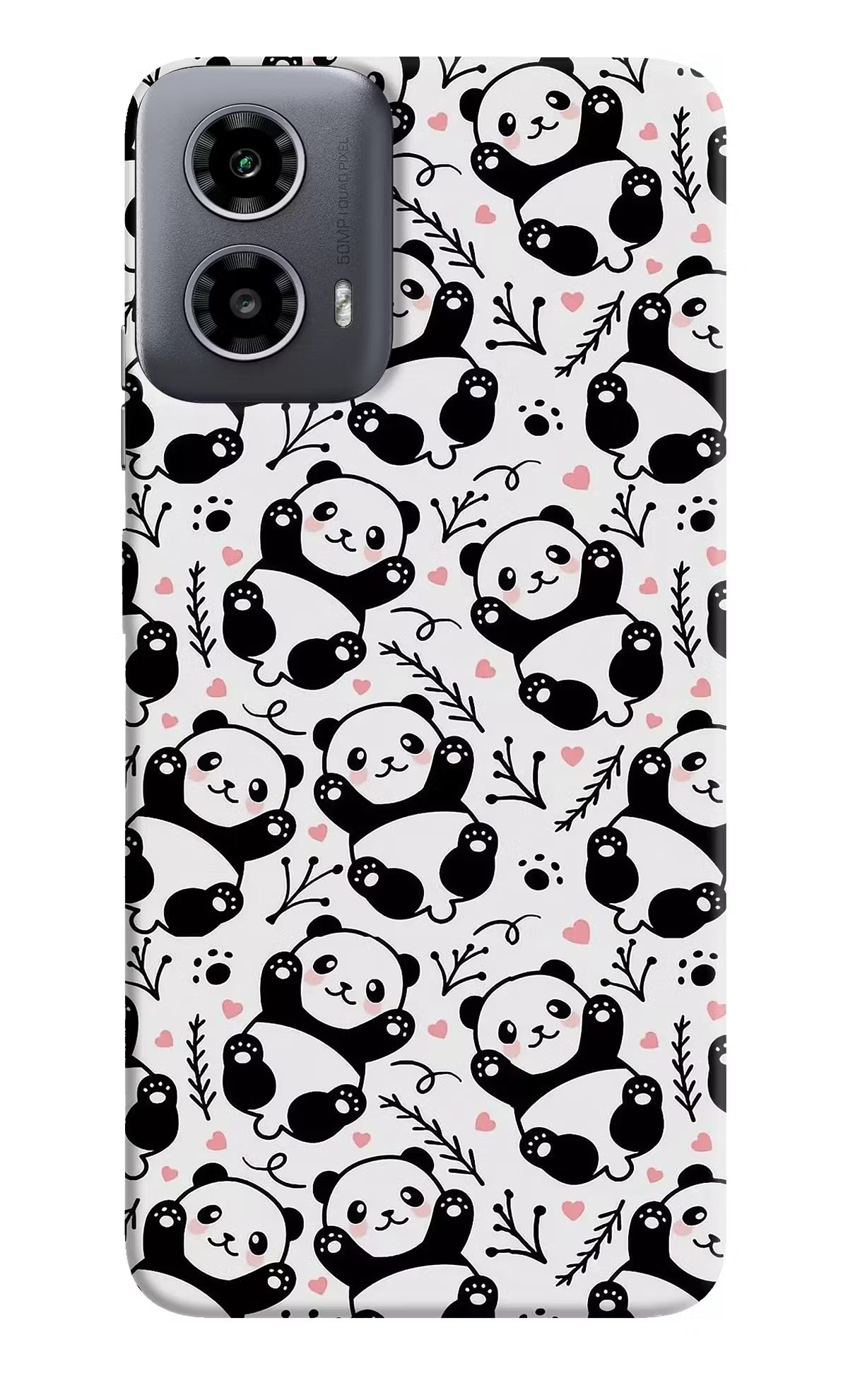 Cute Panda Moto G34 5G Hard Case Back Cover by Casekaro