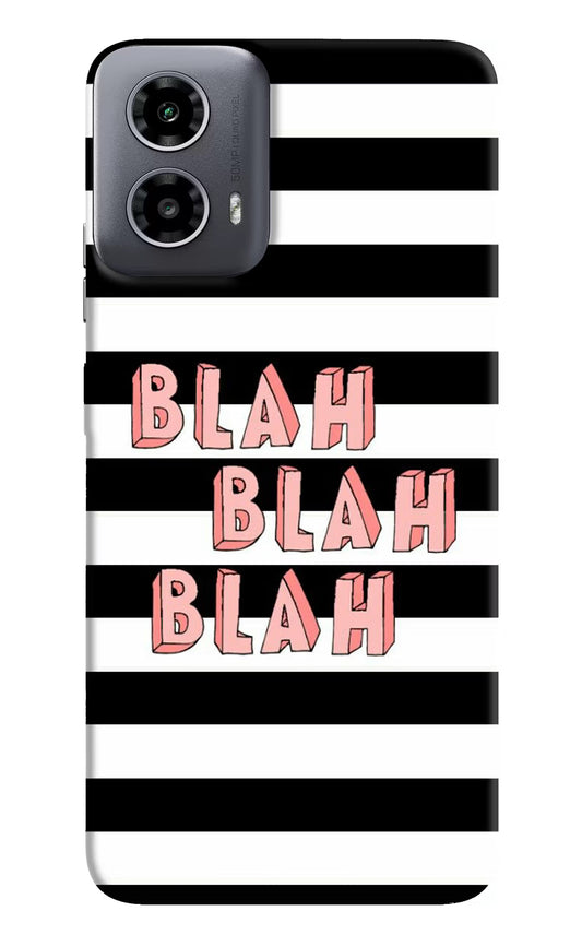 Blah Blah Blah Moto G34 5G Hard Case Back Cover by Casekaro