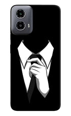 Black Tie Moto G34 5G Hard Case Back Cover by Casekaro