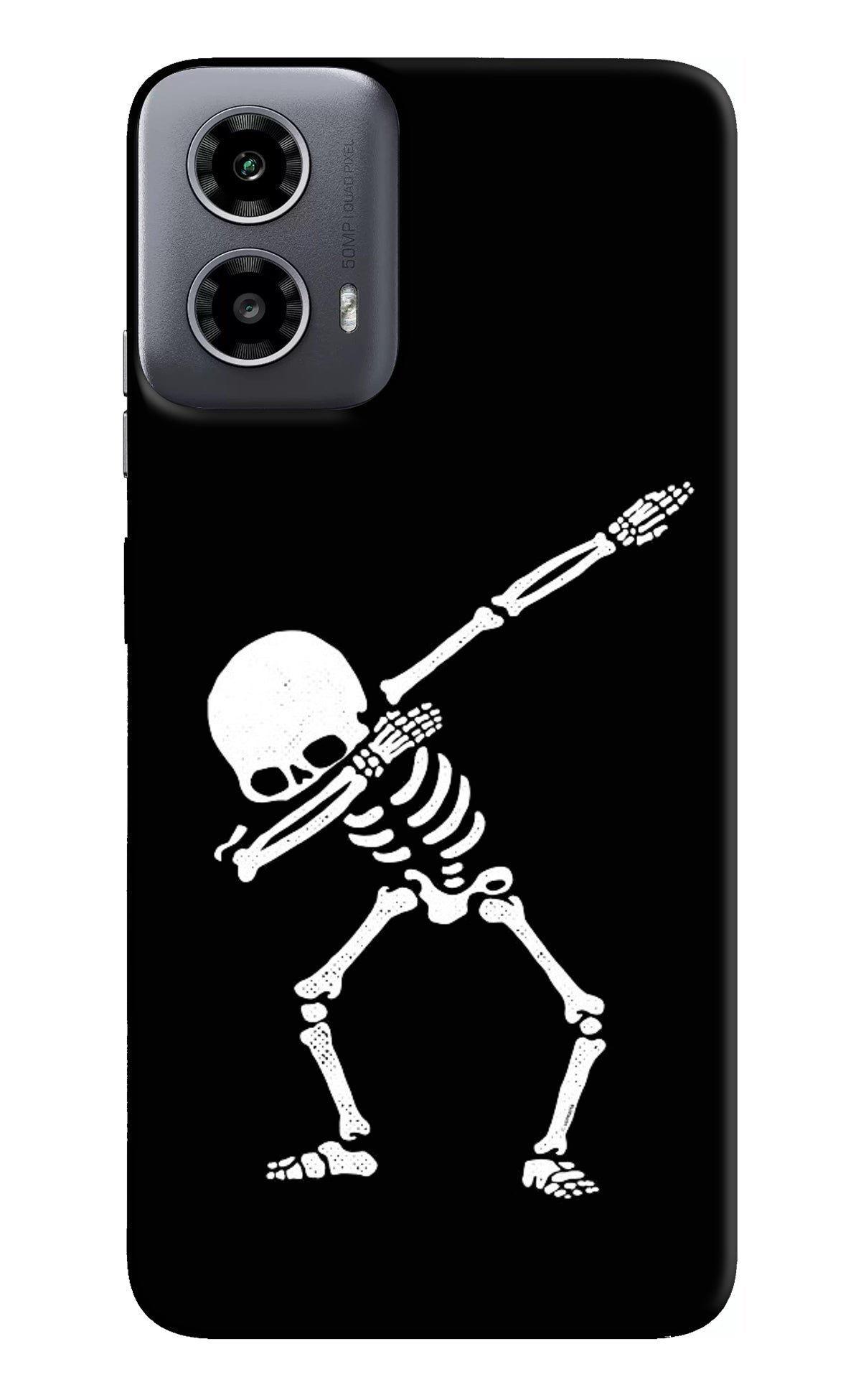 Dabbing Skeleton Art Moto G34 5G Back Cover